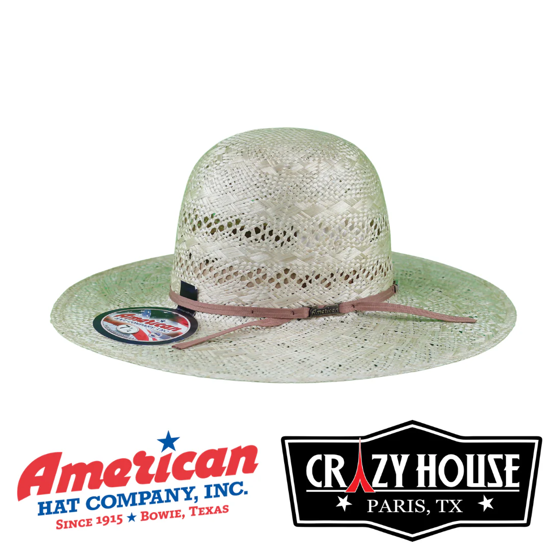 American Hat Company 1804 4.25" Straw Hat - Long Oval