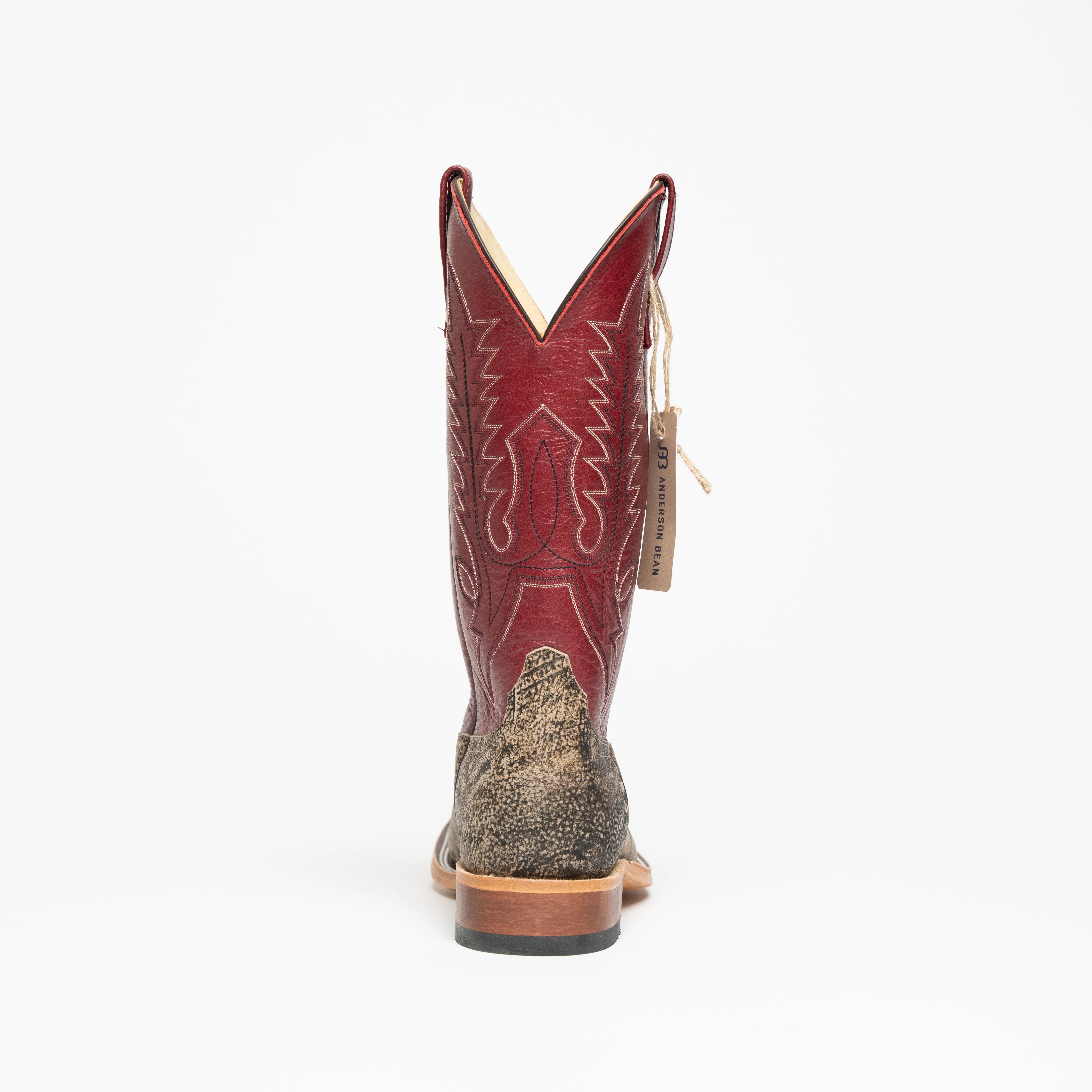 Anderson Bean Antique Giraffe Tan Square Toe Boots - Image 4
