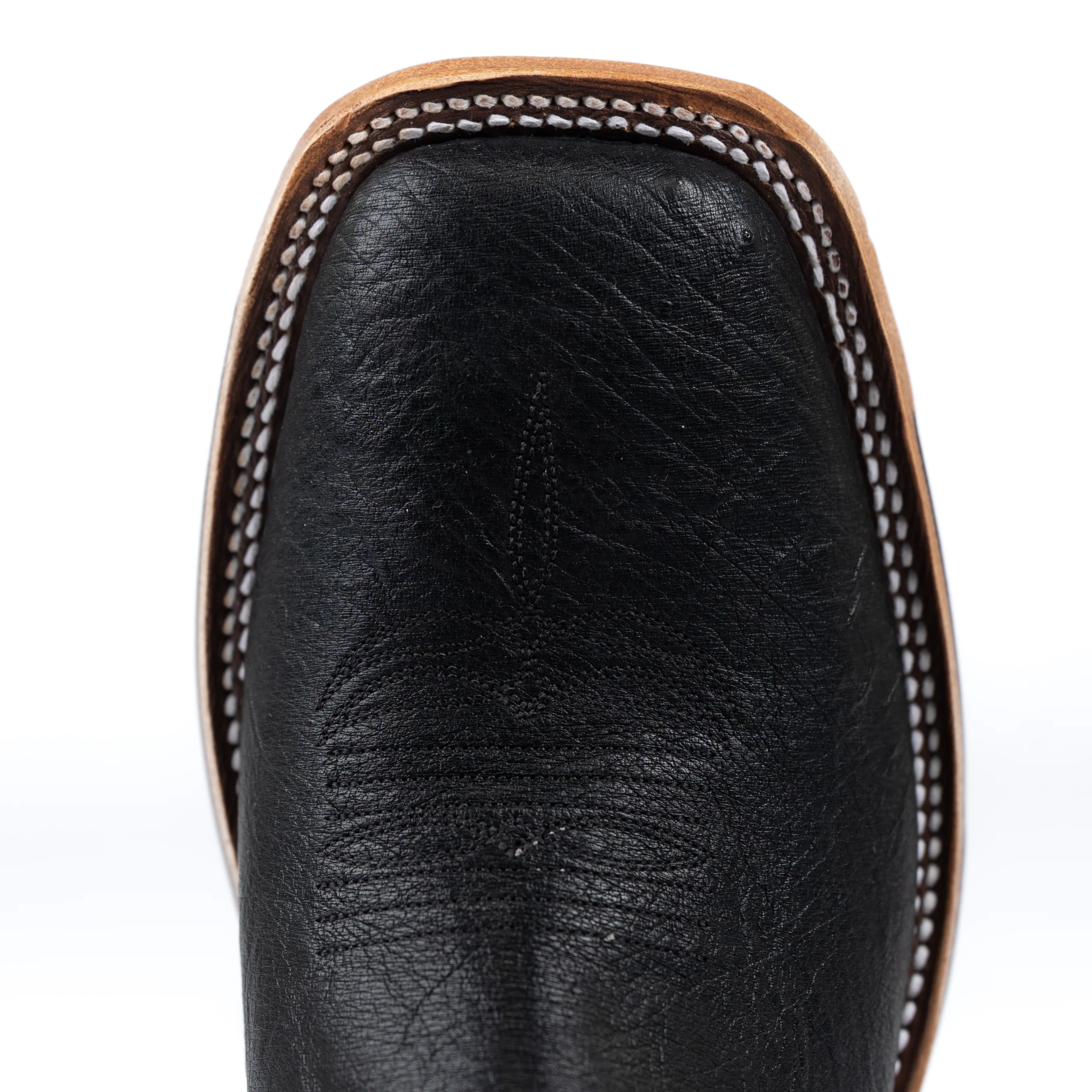 Anderson Bean Black Smooth Quill Ostrich Square Toe Boots - Image 5