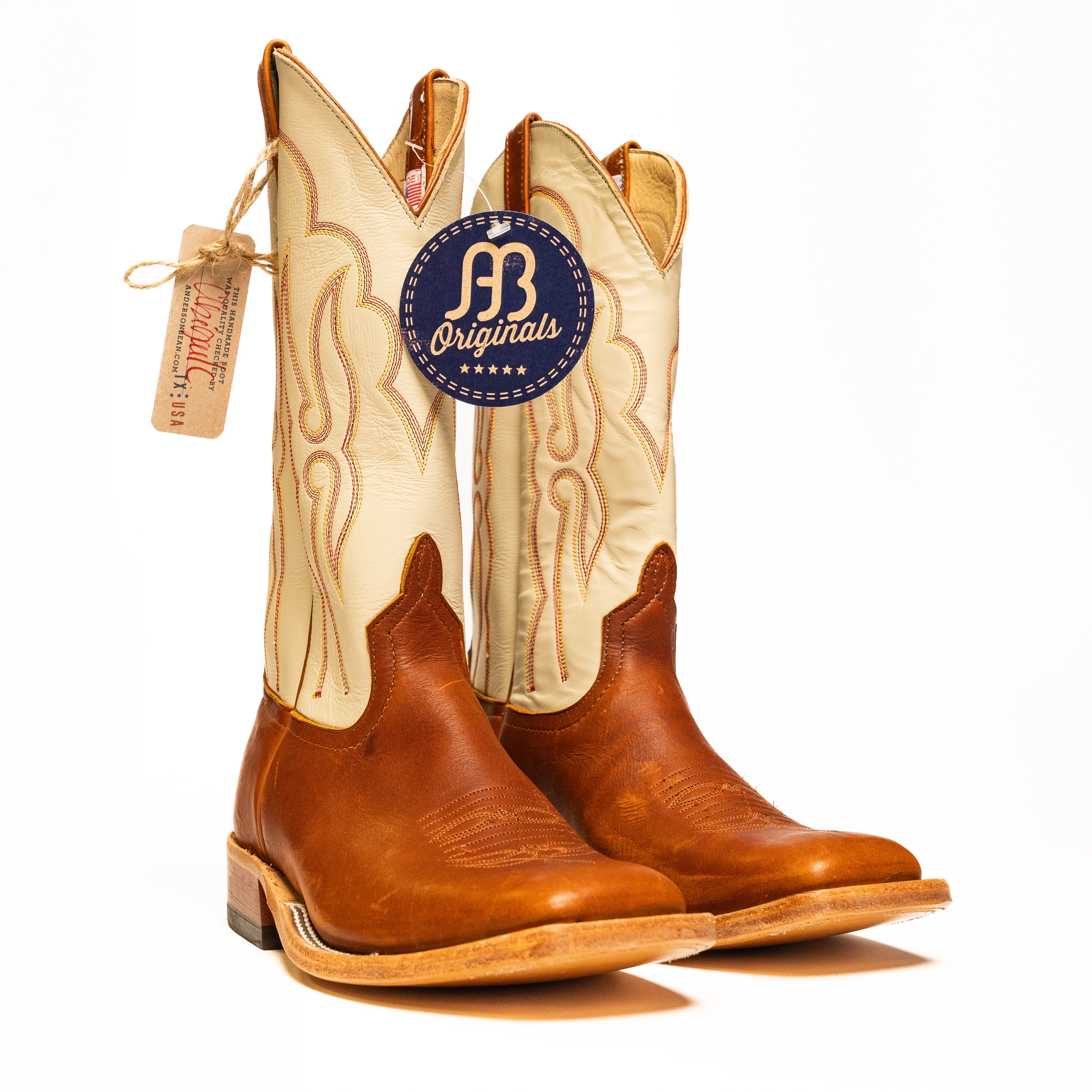 Anderson Bean Boulevard Sandstone Square Toe Boots - Image 2