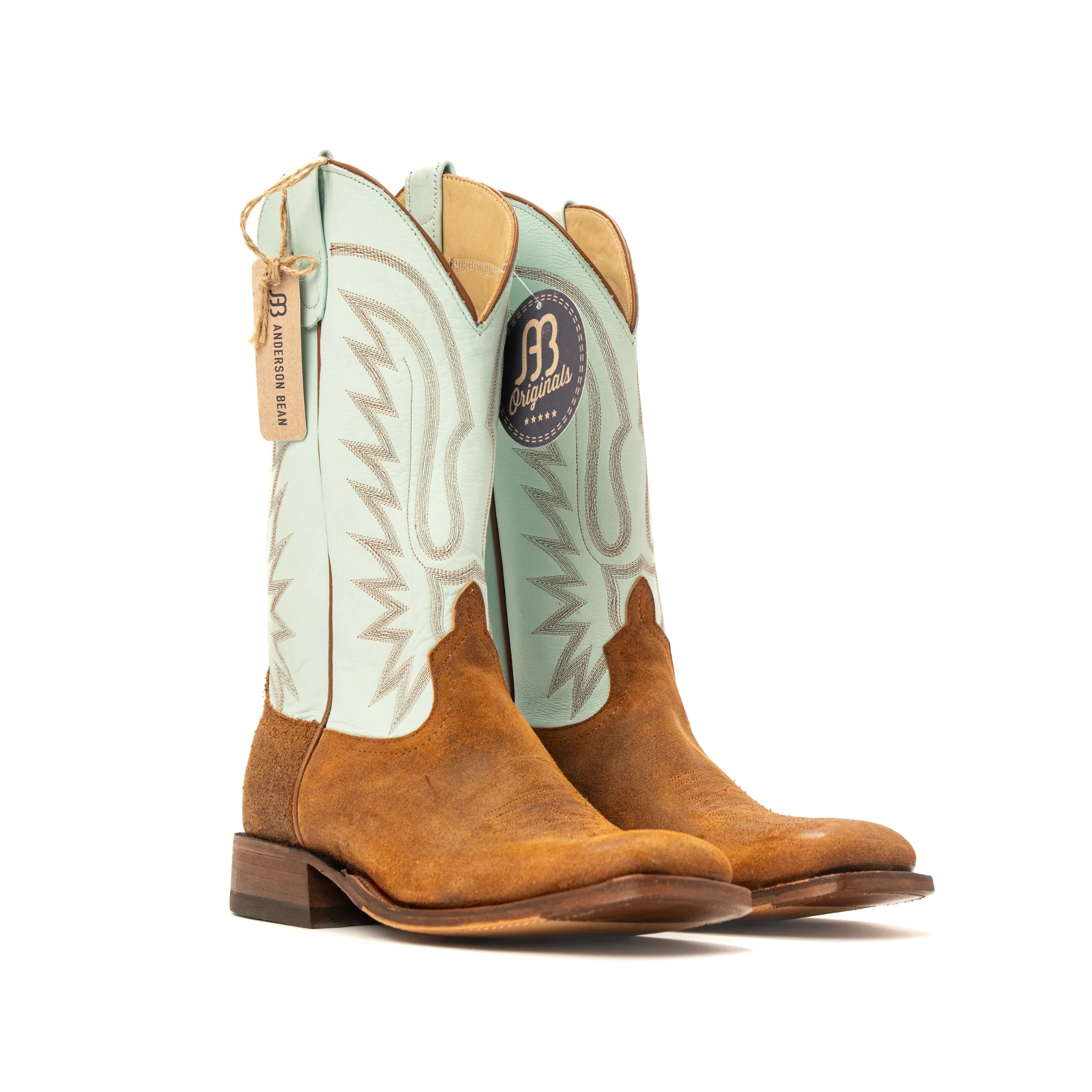 Anderson Bean Brackish Waxout Yak Congac Square Toe Boots - Image 2