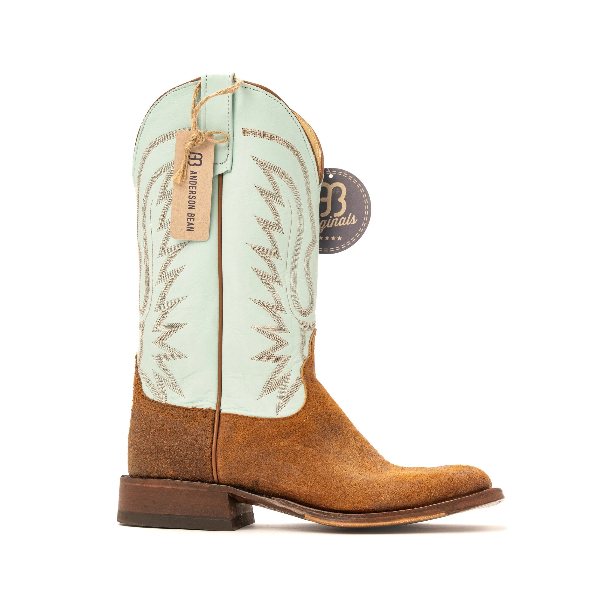 Anderson Bean Brackish Waxout Yak Congac Square Toe Boots - Image 3