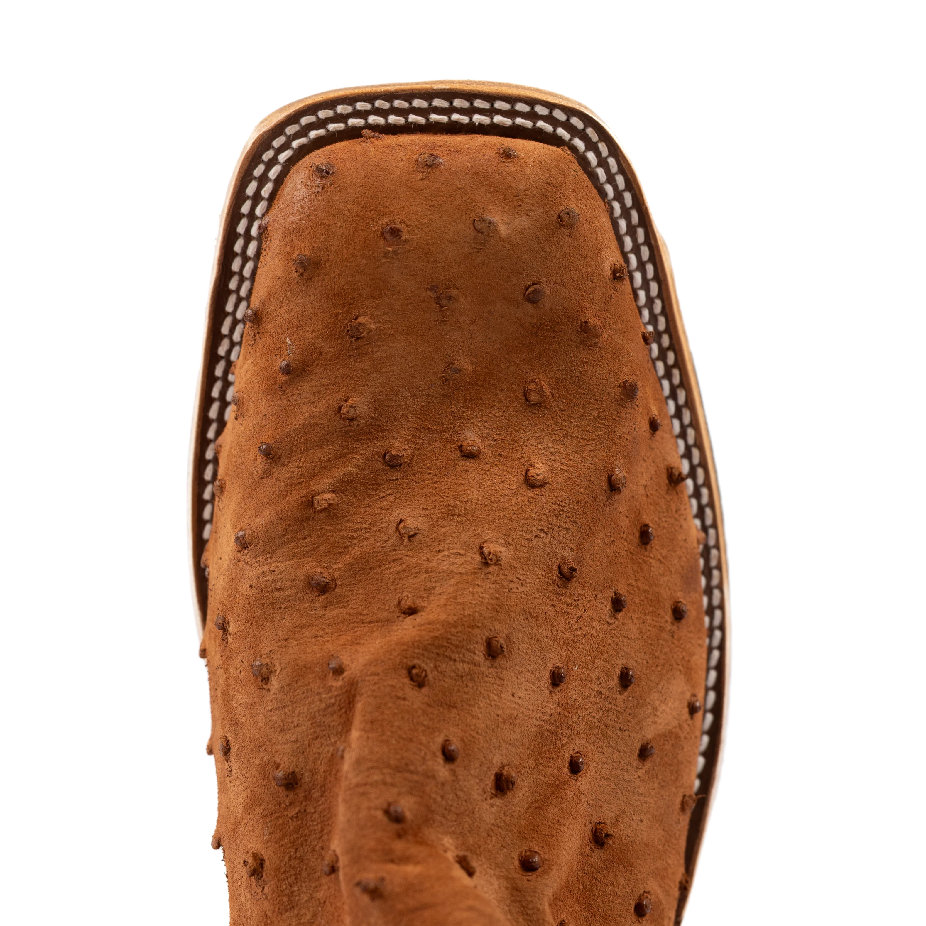Anderson Bean Brandy Suede Ostrich Square Toe Boots - Image 5
