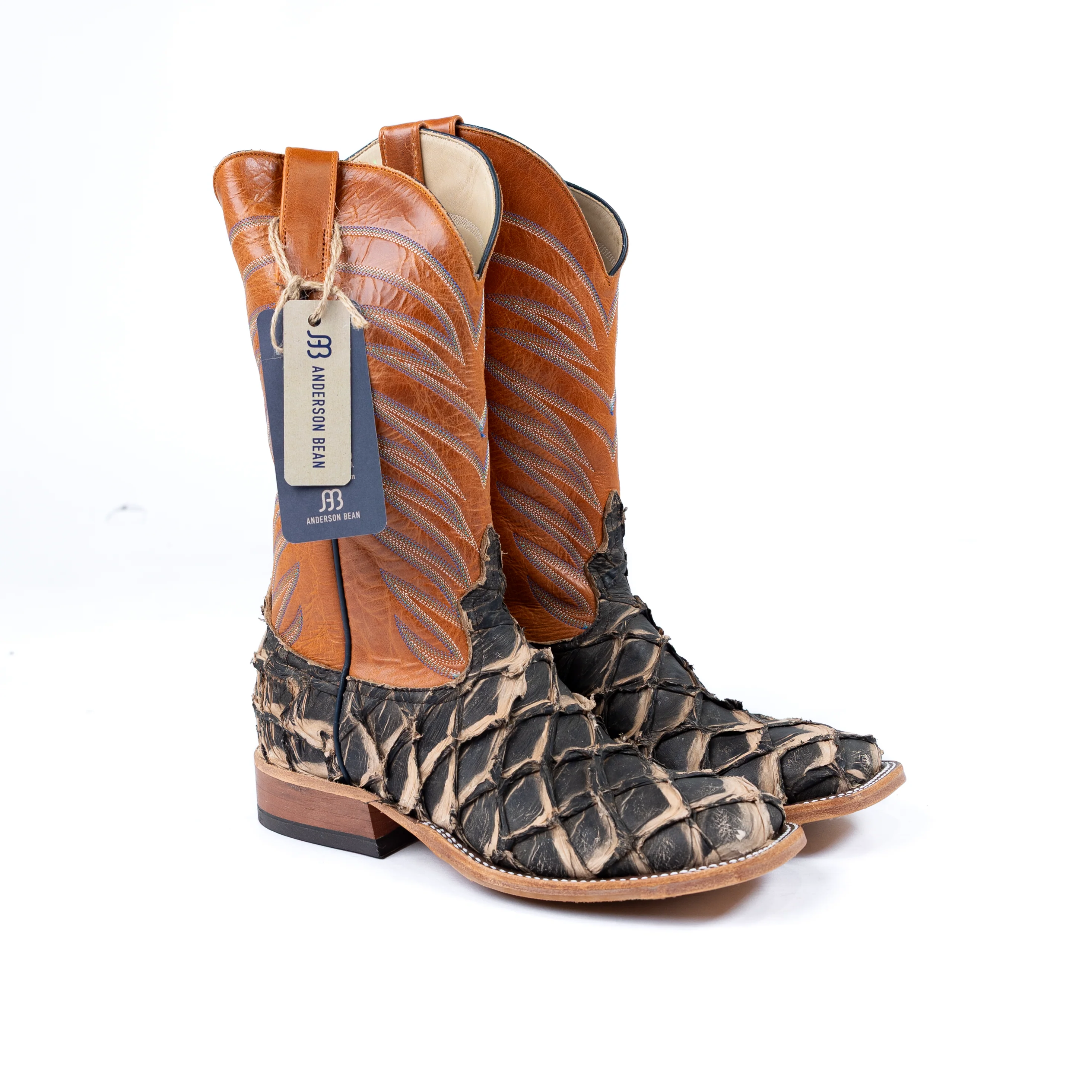 Anderson Bean Brazilian Brown Big Bass Square Toe Boots - Image 2