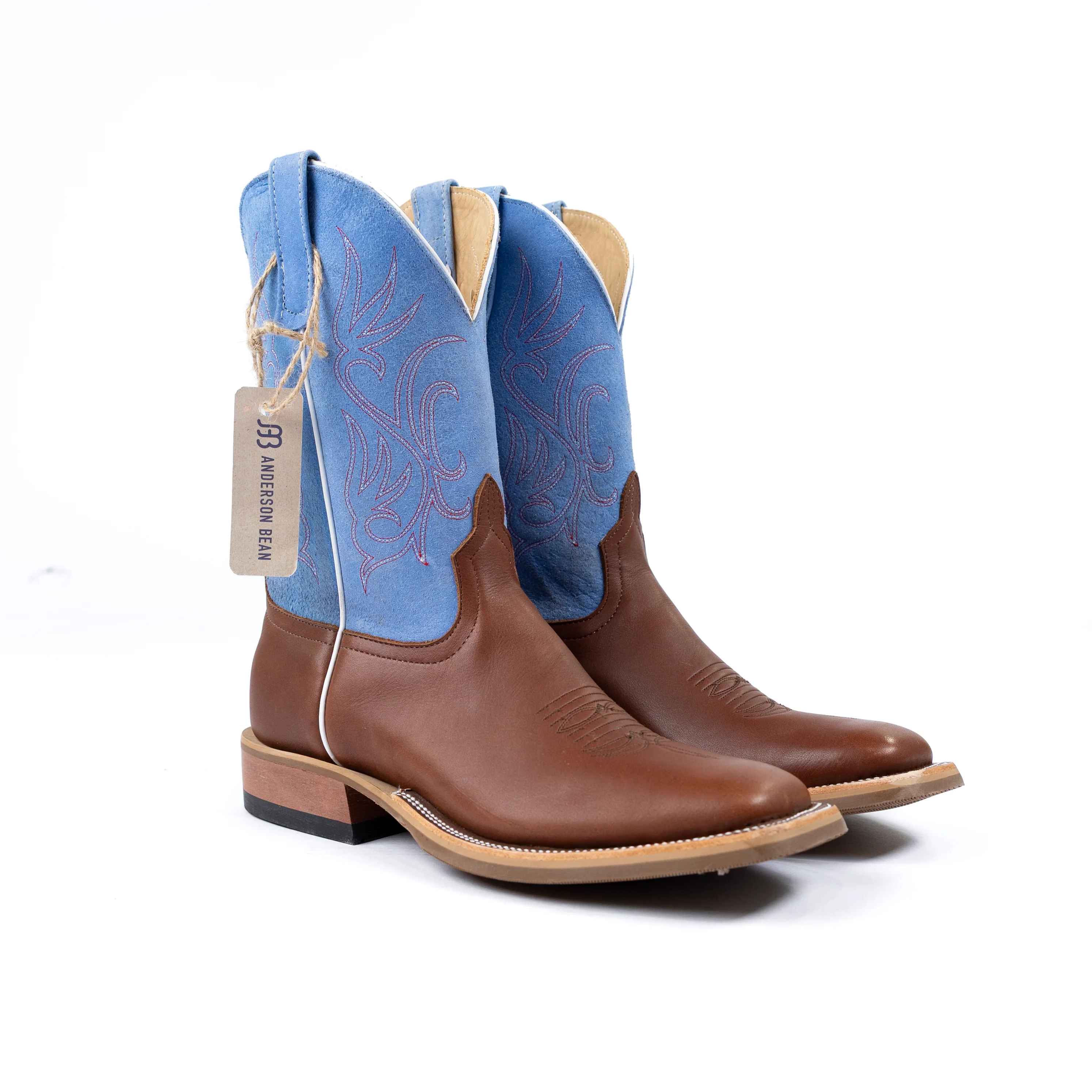 Anderson Bean Brown Mule Square Toe Boots - Image 2