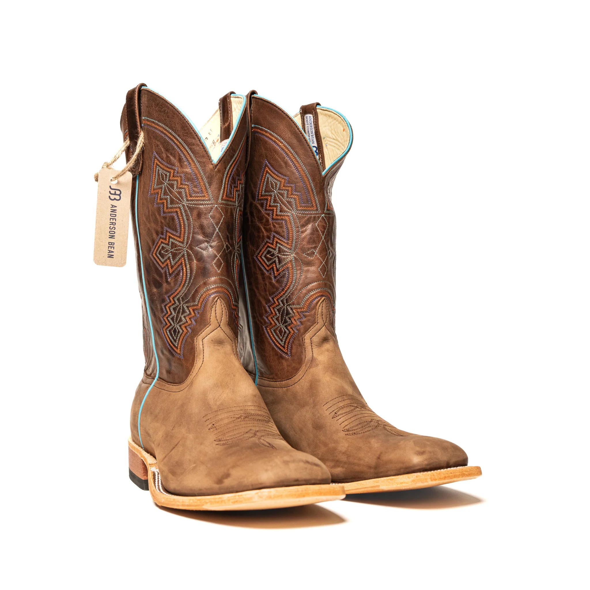 Anderson Bean Dark Brown Barcelona Square Toe Boots S5004 - Image 2