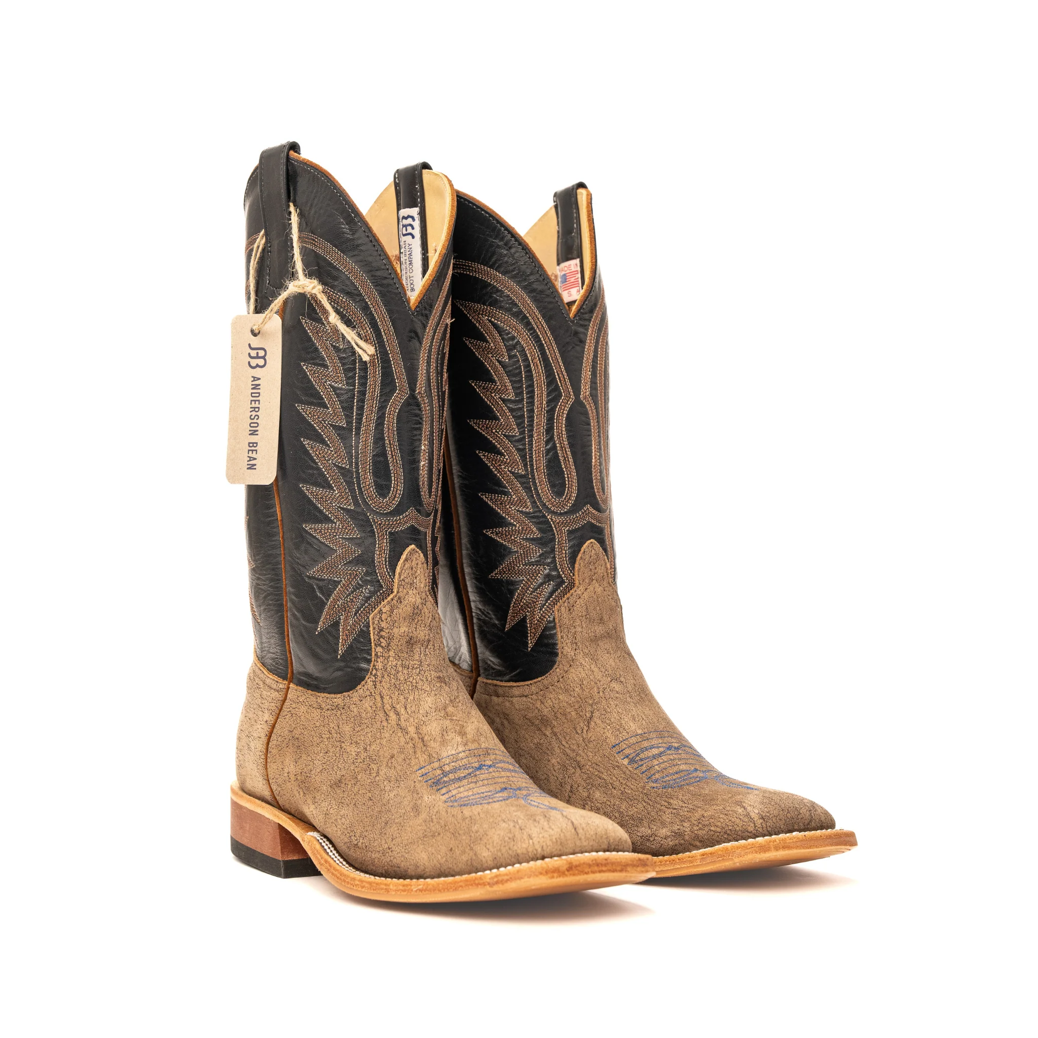 Anderson Bean Eastwood Camel Square Toe Boots - Image 2
