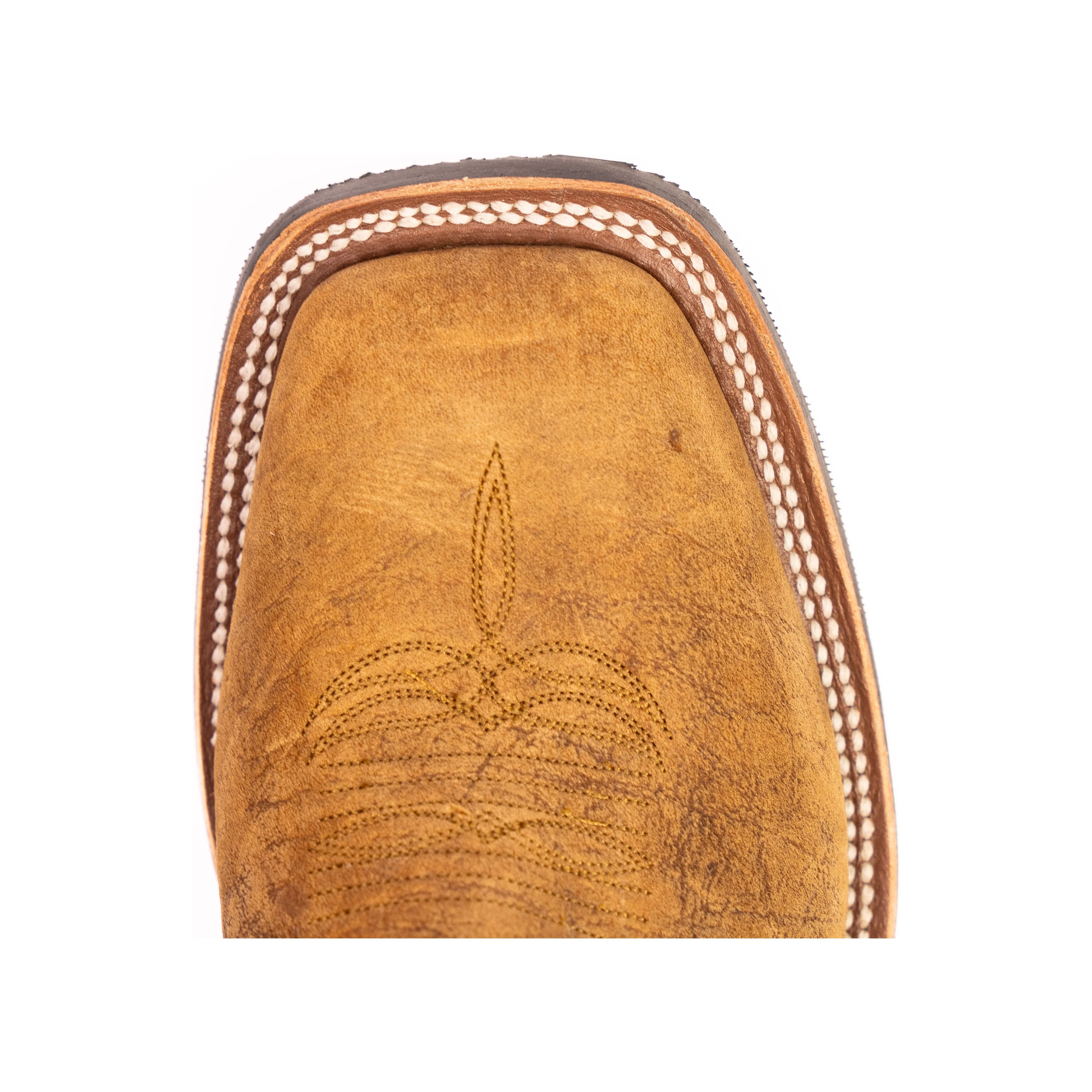 Anderson Bean Natural Brahma Bison Square Toe Boots - Image 5