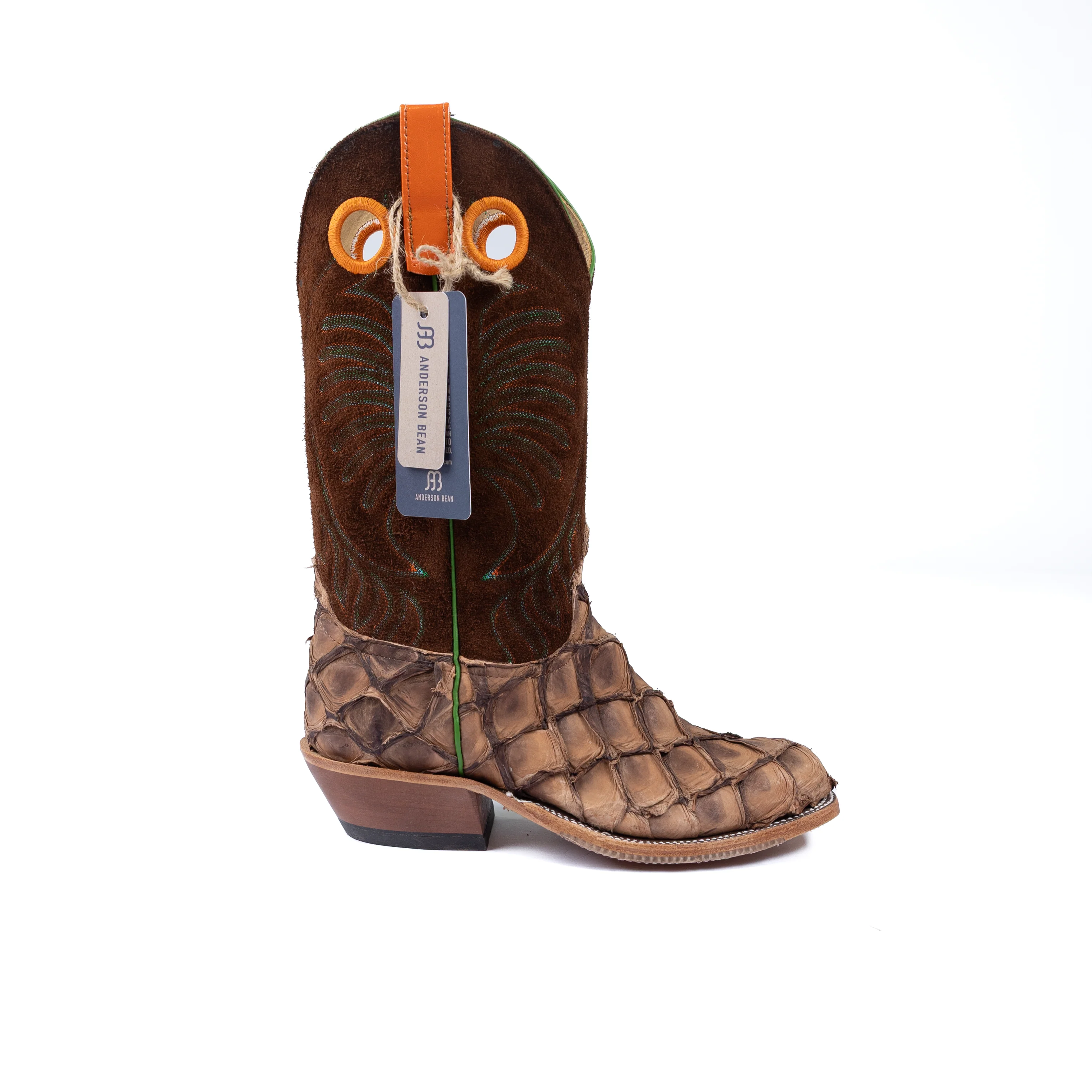 Anderson Bean Matte Brown Big Bass Cutter Toe Boots - Image 3