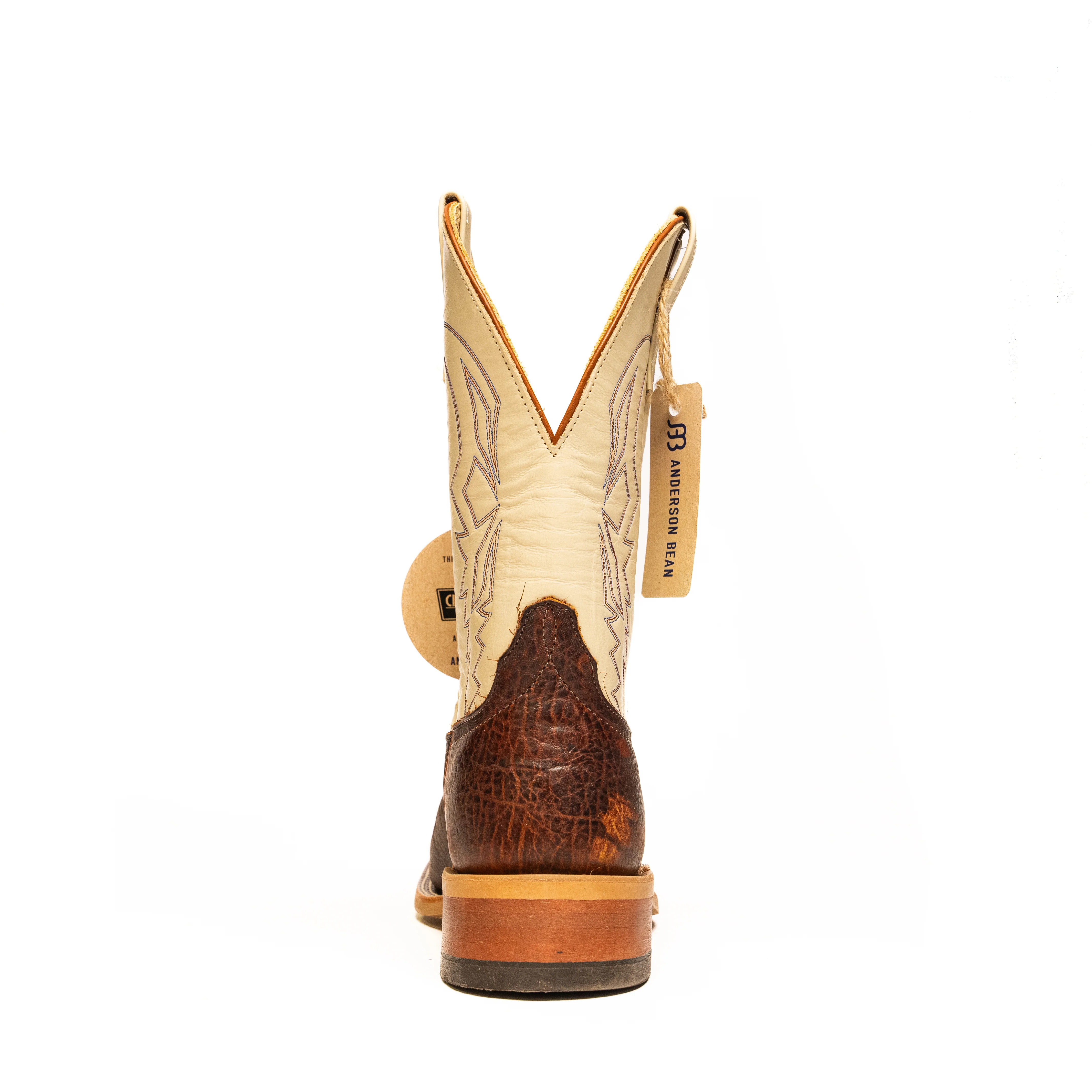 Anderson Bean Dark Brown Mike Tyson Bison Square Toe Boots - Image 4