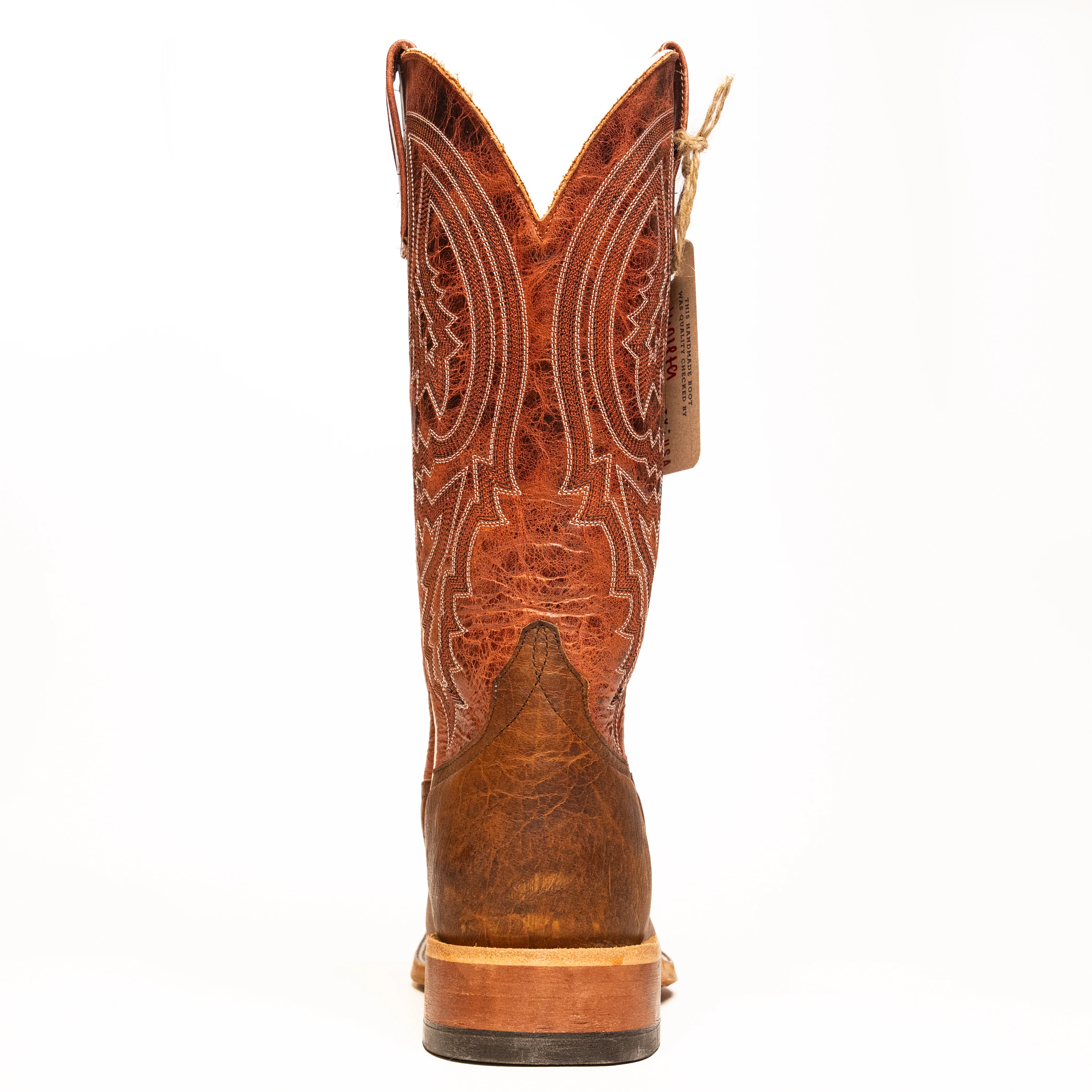 Anderson Bean Men's Mike Tyson Bison Brown Square Toe Boots S1105 - Image 4