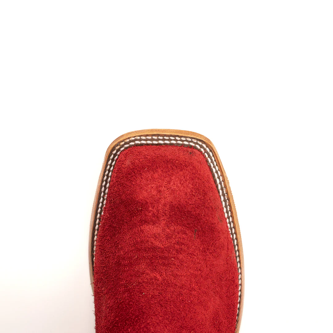 Anderson Bean Red Berry Roughout Square Toe Boots - Image 5