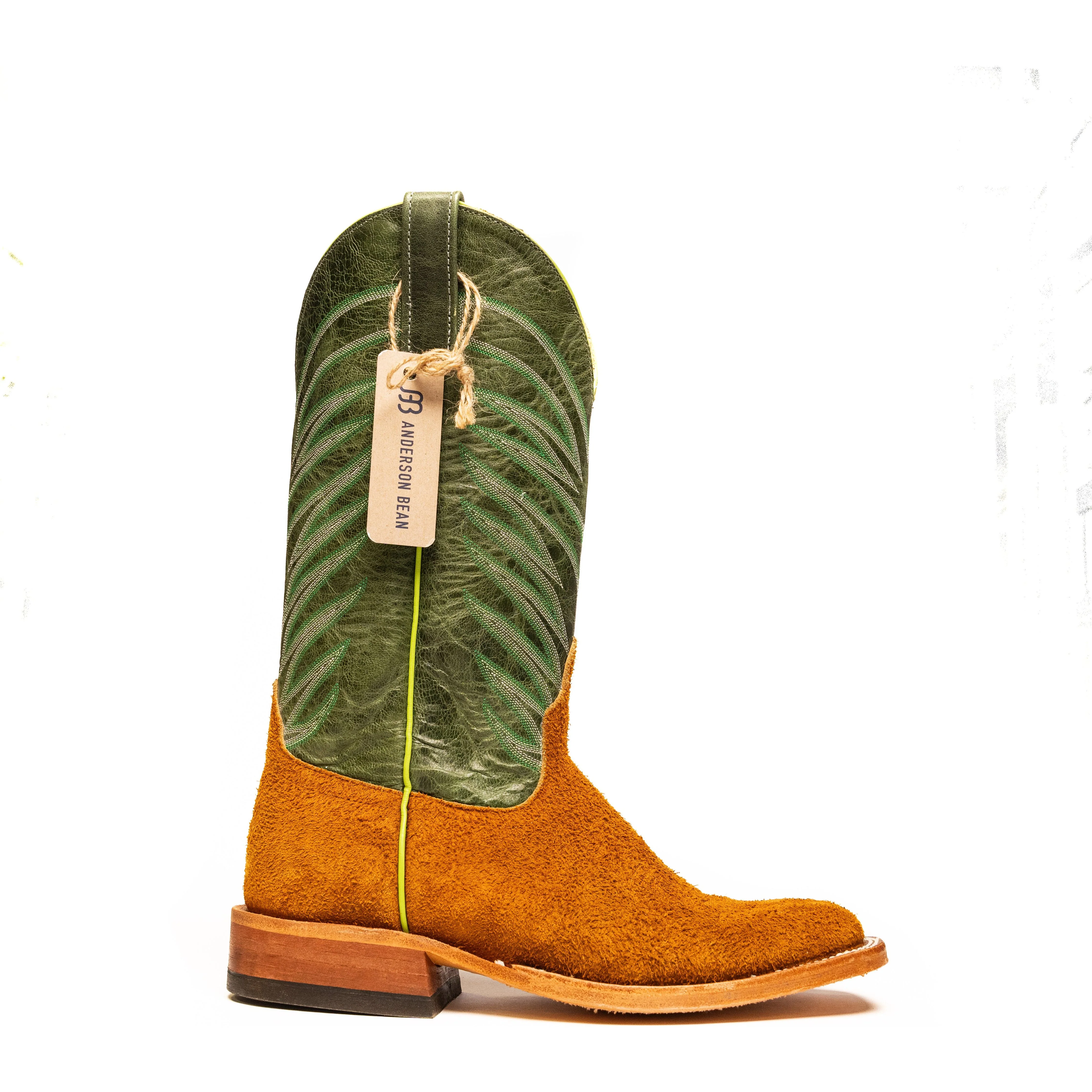 Anderson Bean Rust Crazy Horse Roughout Square Toe Boots S3012 - Image 3
