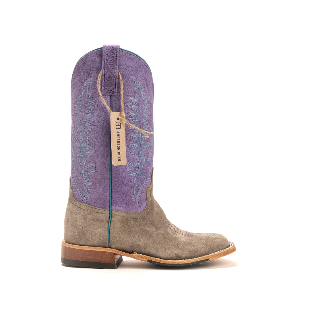 Anderson Bean Smoked Bacon Grey Square Toe Boots - Image 3