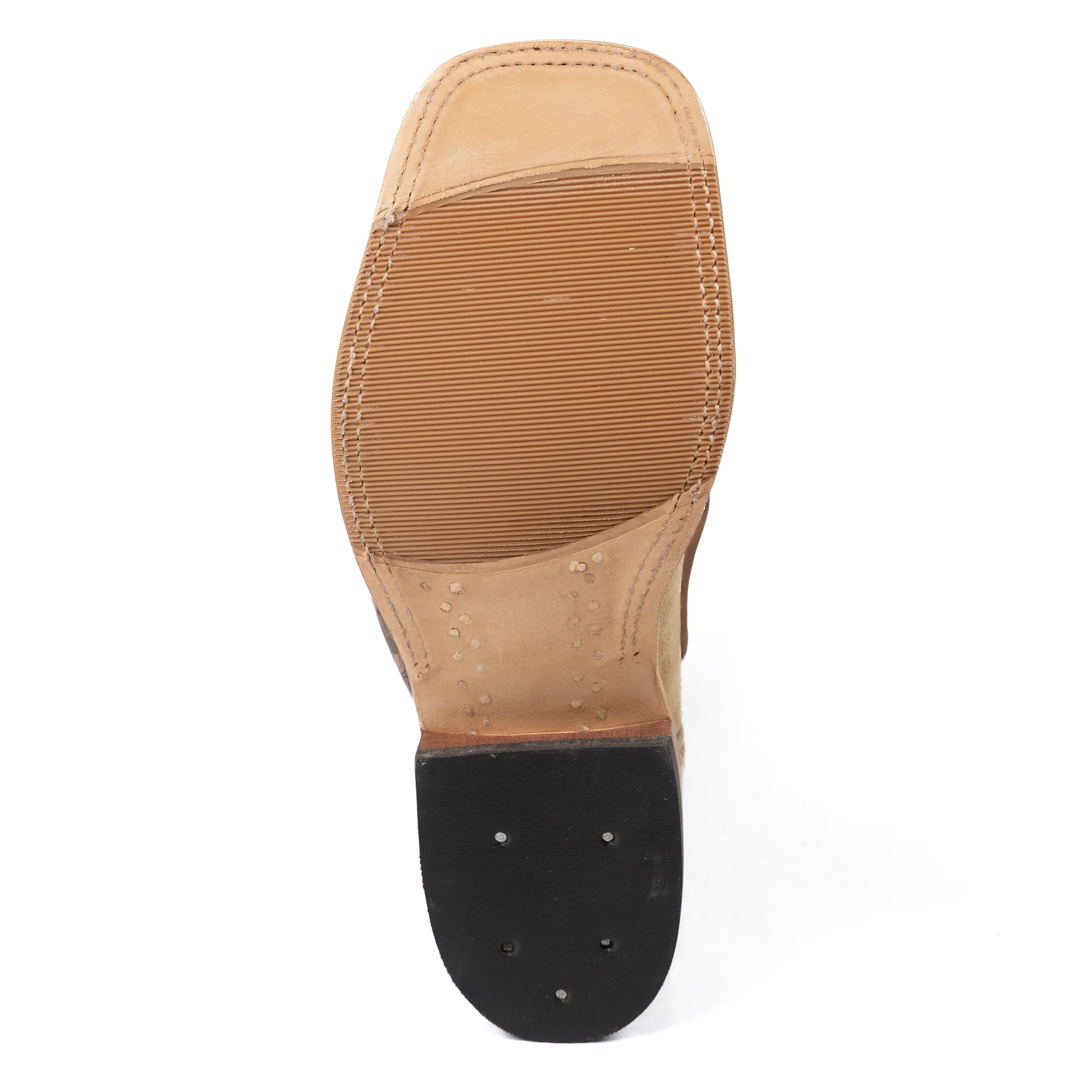 Anderson Bean Tan Crazy Horse Roughout Square Toe Boots - Image 6