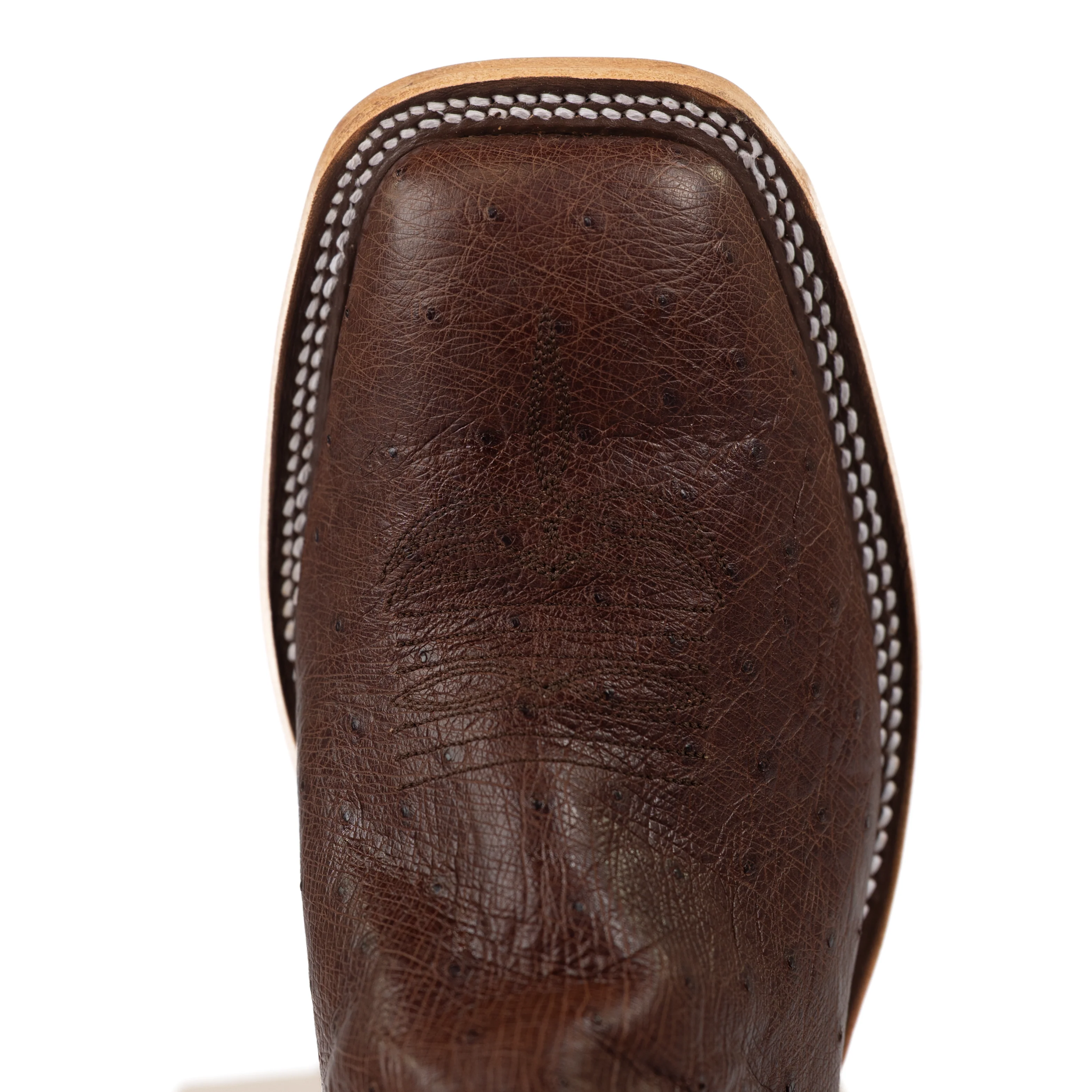Anderson Bean Tobacco Smooth Quill Ostrich Square Toe Boots - Image 6