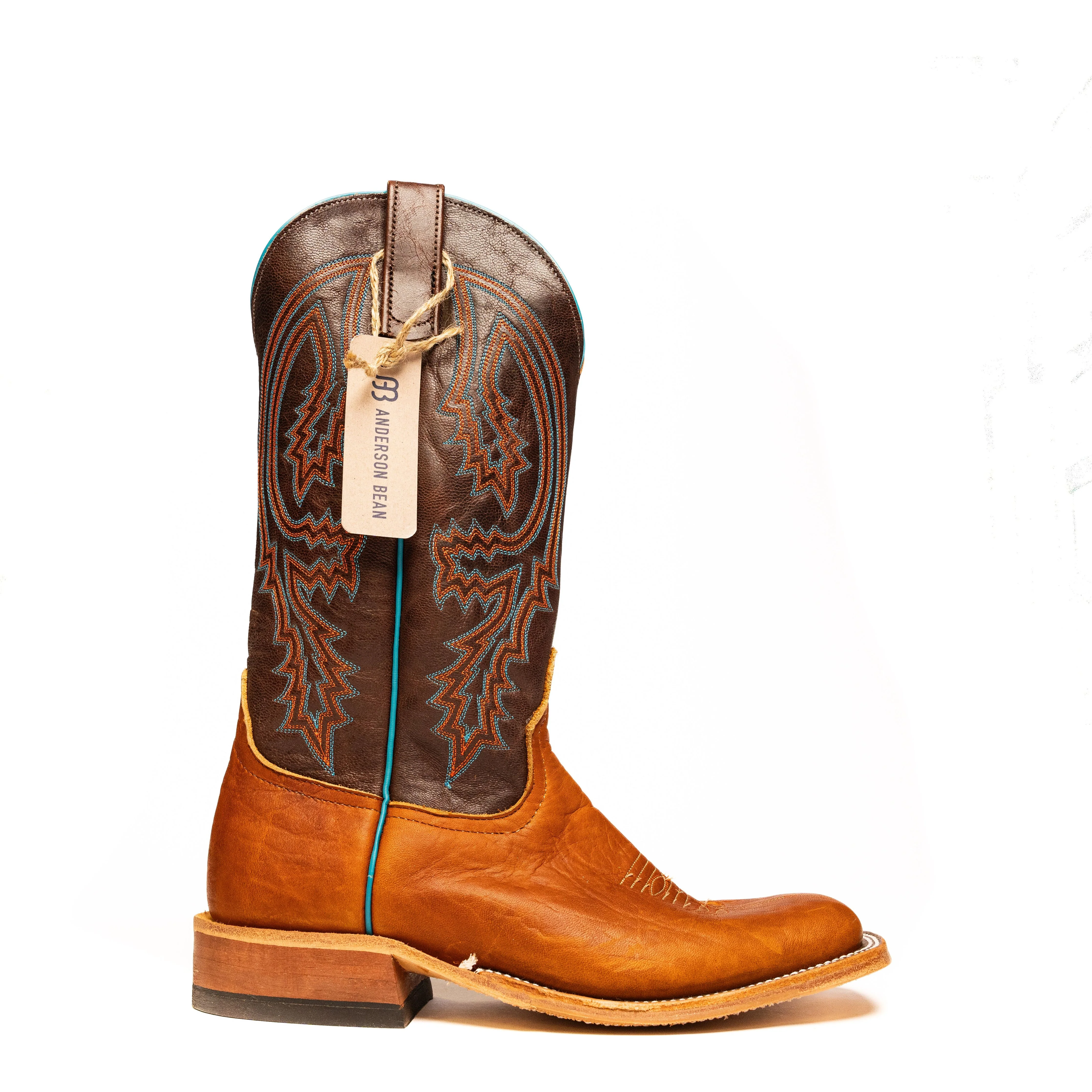 Anderson Bean Men's Tobacco Yeti Antelope Square Toe Boots S1106 - Image 3