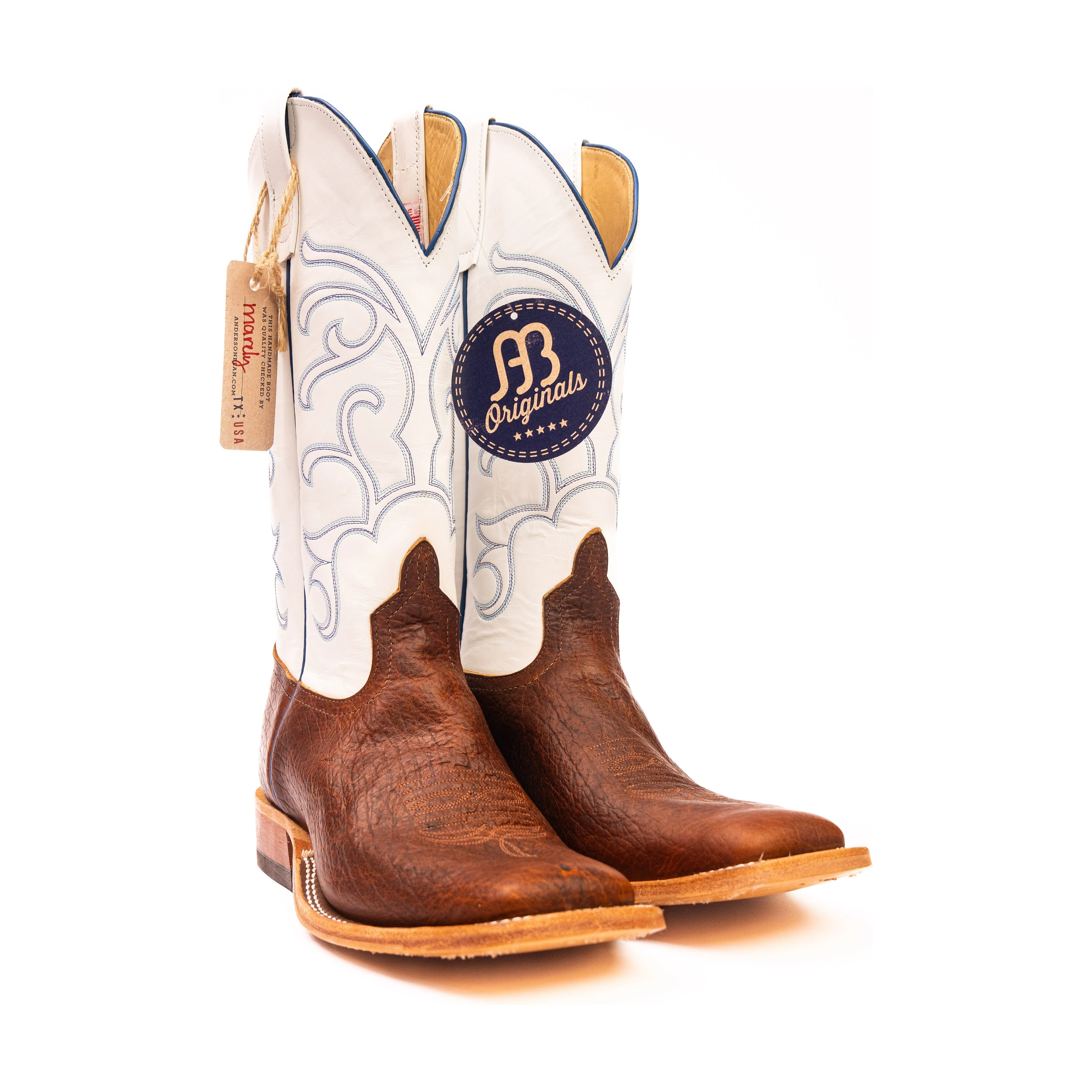 Anderson Bean Whiskey Third Pole Yak Square Toe Boots - Image 2