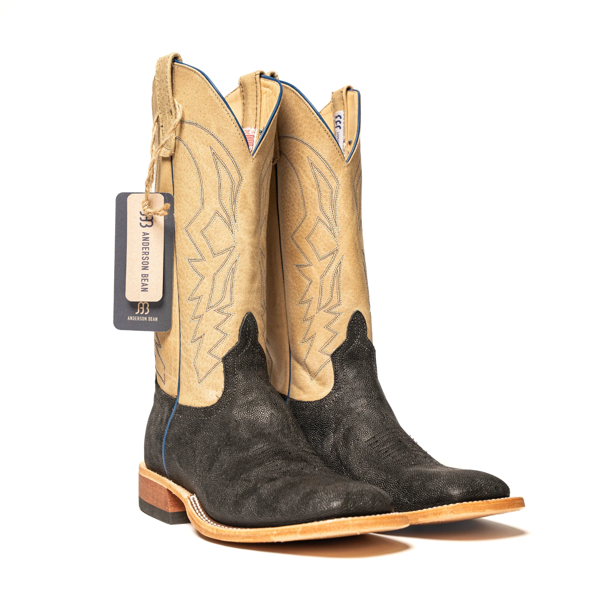 Anderson Bean Black Elephant Square Toe Boots - Image 2