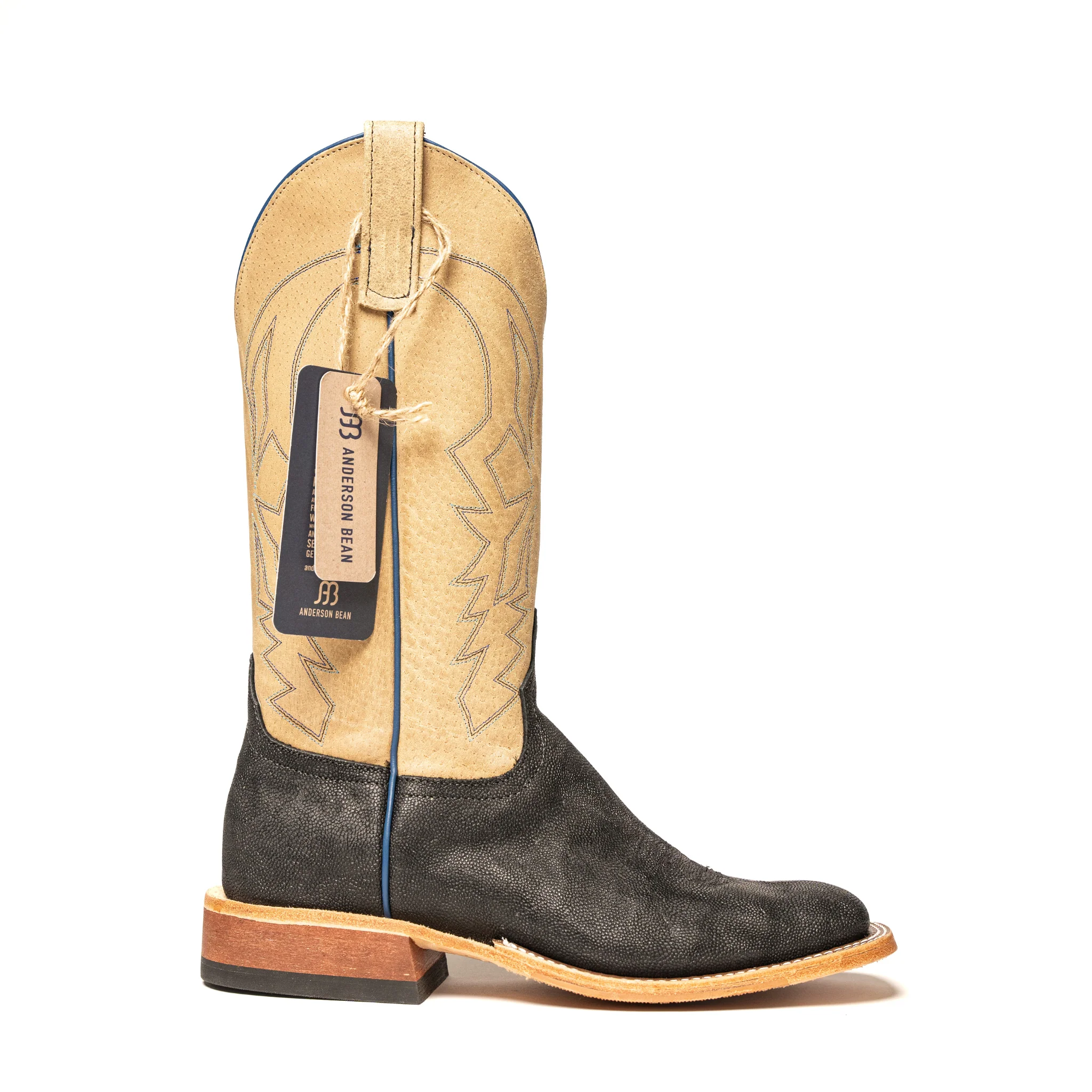 Anderson Bean Black Elephant Square Toe Boots - Image 3