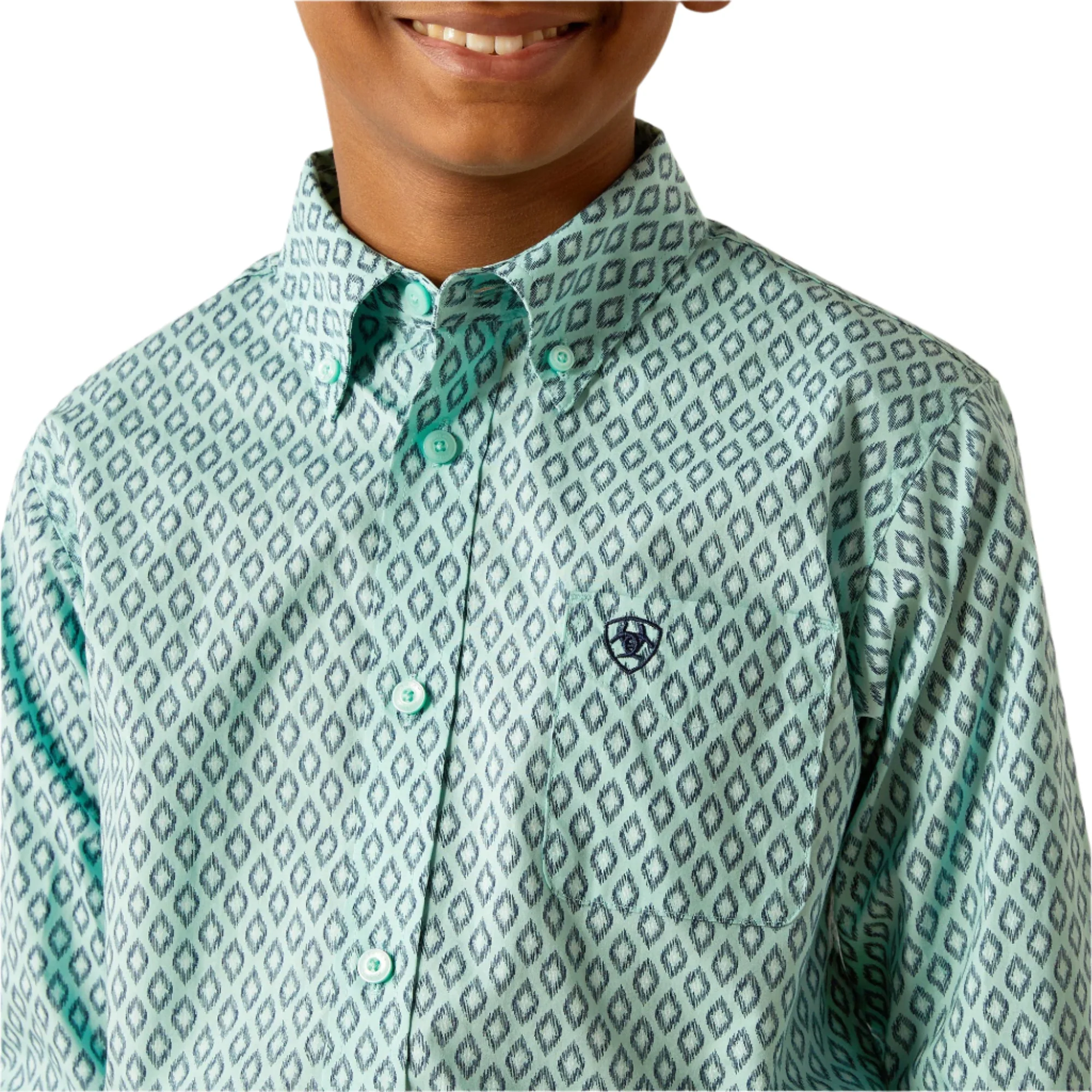 Boy's Ariat Canyon Long Sleeve Mint 10054785 - Image 2