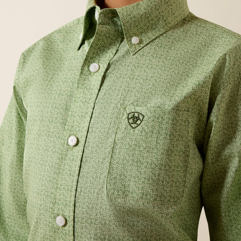 Boy's Ariat Loden Frost Abstract Print Smitty Shirt 10073673 - Image 4