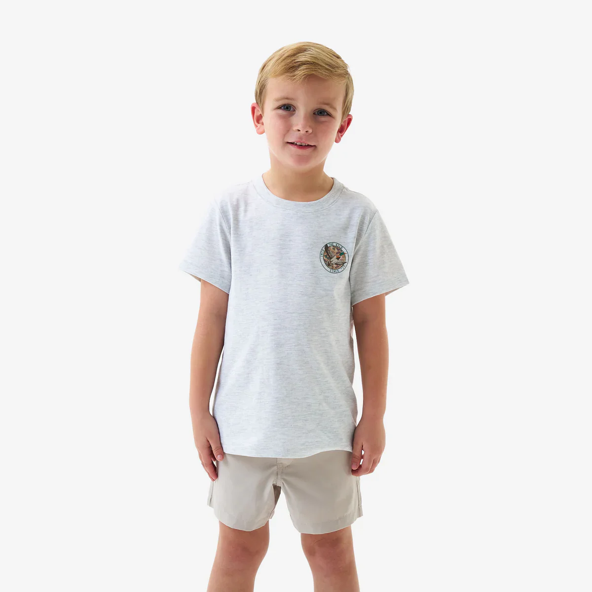 Boy's Burlebo Ash Gray Camo Mallard Duck Short Sleeve T-shirt Y-SST-CMD-AG - Image 2