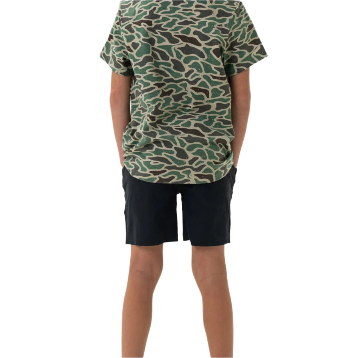 Boy's Burlebo Athletic Short - Heather Black - Retro Duck Camo Y-AS-HB-RDC - Image 3