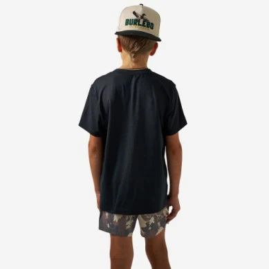 Boy's Burlebo Black and Classic Deer Camo FLying Logo Go To Tee Y-GTT-FB-BCDC - Image 2