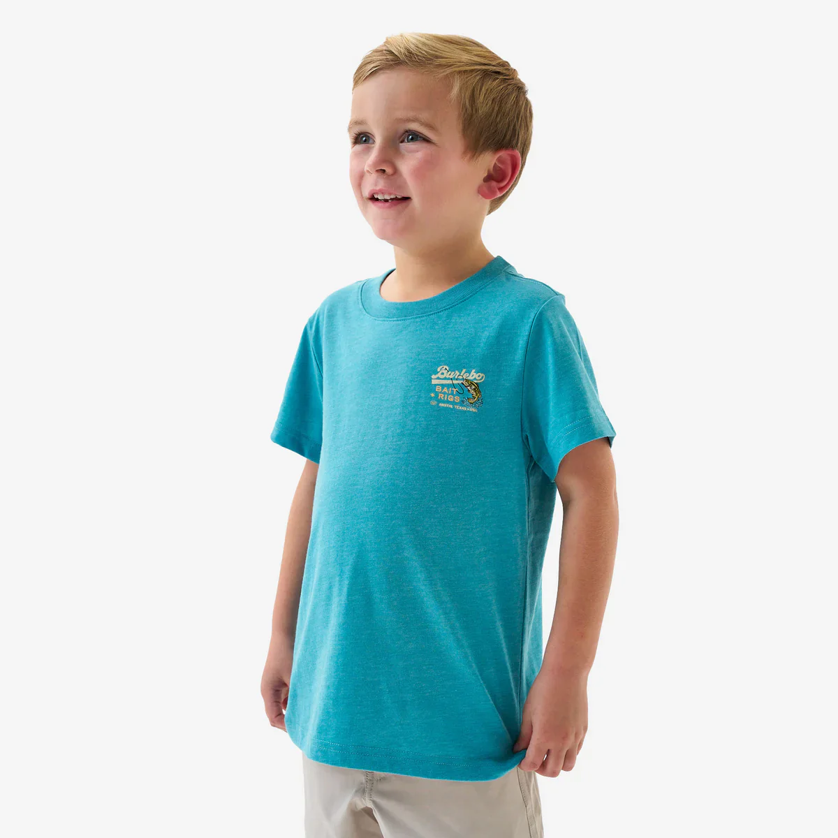 Boy's Burlebo Cyan Baits and Rigs Short Sleeve T-shirt Y-SST-BAR-CYN - Image 2