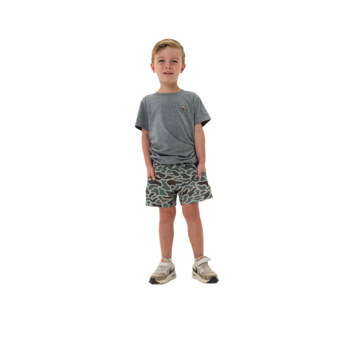 Boy's Burlebo Everyday Short - Retro Duck Camo - Grey Pocket Y-ES-RDC - Image 2
