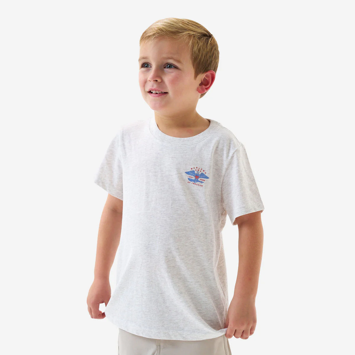Boy's Burlebo Oatmeal Eagle Outdoors Short Sleeve T-shirt Y-SST-EAGO-OAT - Image 3