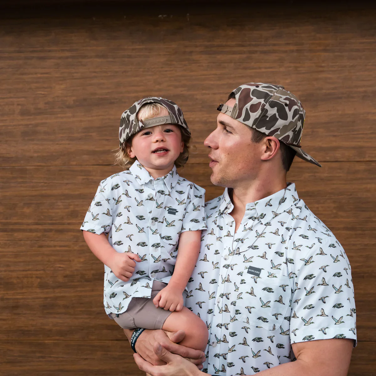Boy's Burlebo Performance Button Up - Flying Mallard Ducks White Y-PBU-FMD - Image 5