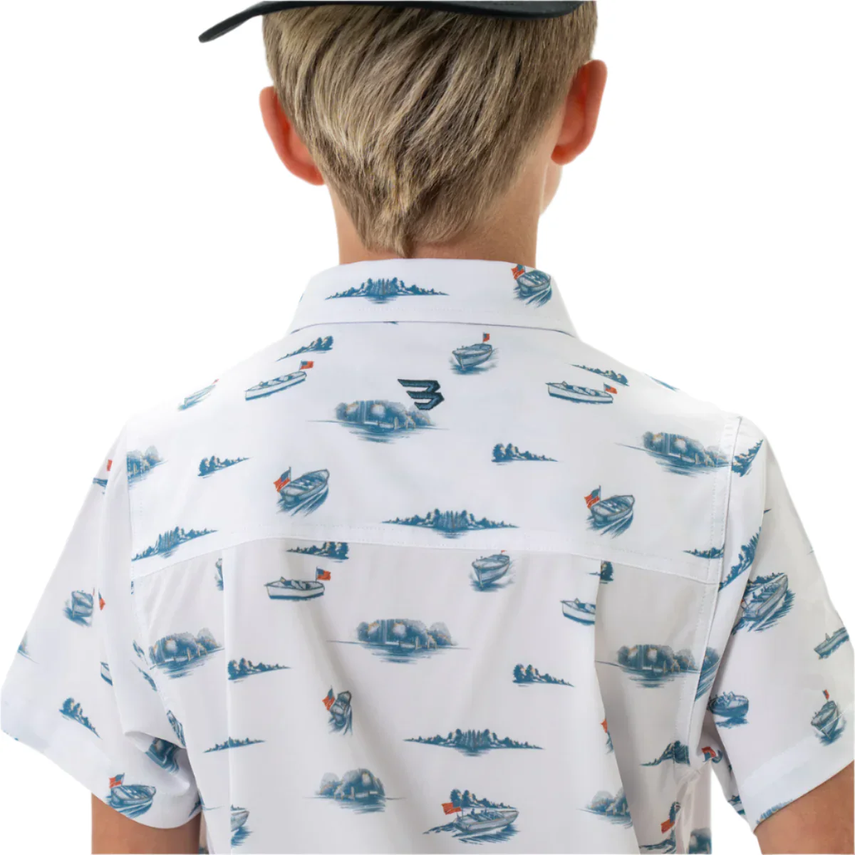 Boy's Burlebo Performance Button Up - Lake Weekend Y-PBU-LKWK - Image 3