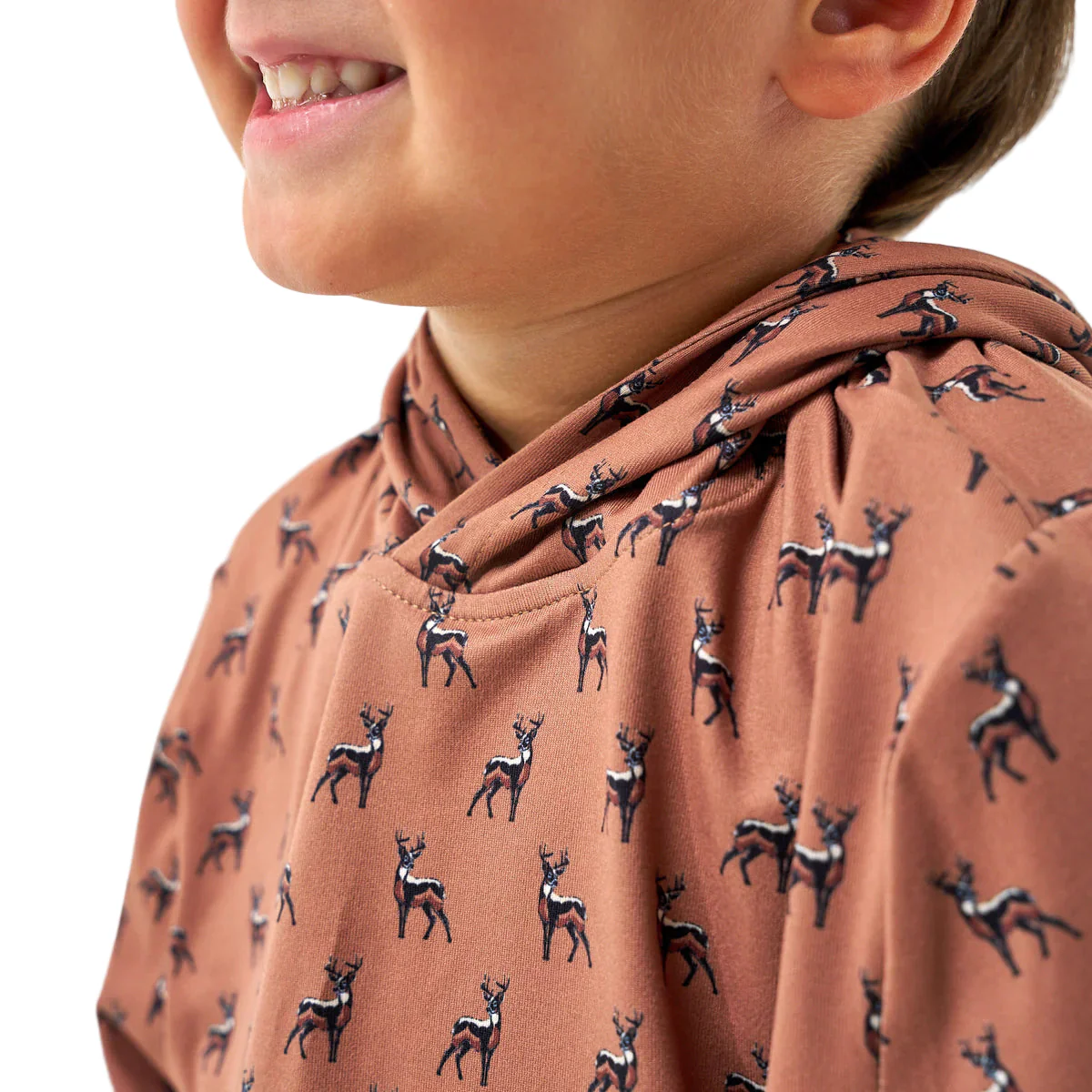 Boy's Burlebo Performance Hoodie Whitetail Deer Brown Y-PH-WTD-B - Image 2
