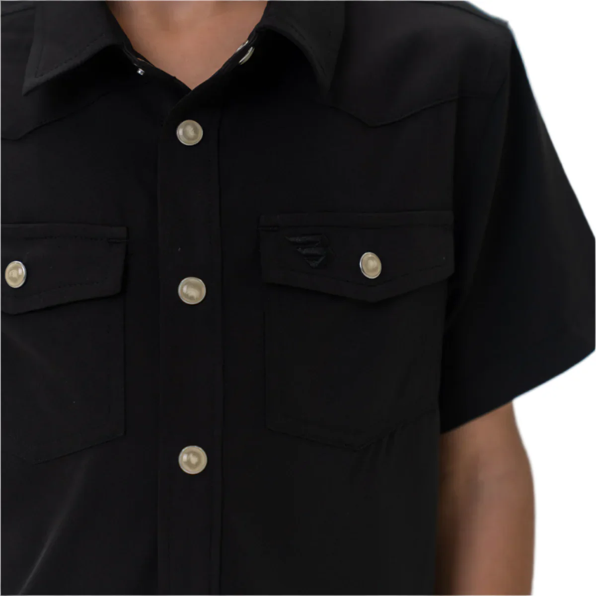 Boy's Burlebo Performance Western Shirt - Black Y-PWS-BLK - Image 3