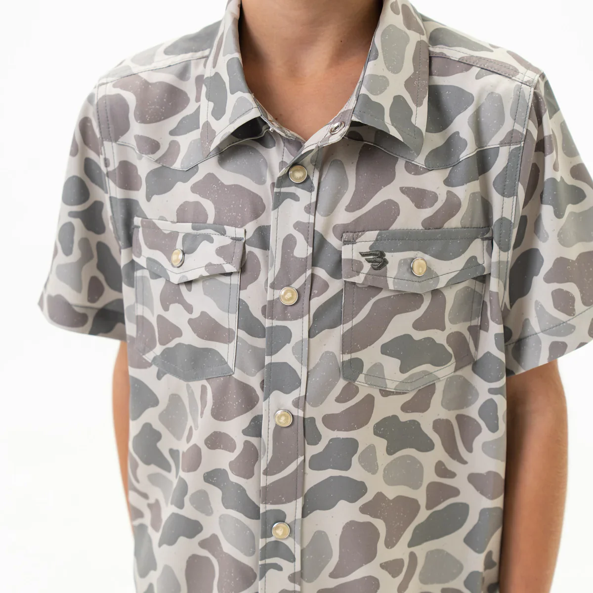 Boy's Burlebo Performance Western Shirt - Classic Deer Camo Y-PWS-CDC - Image 5