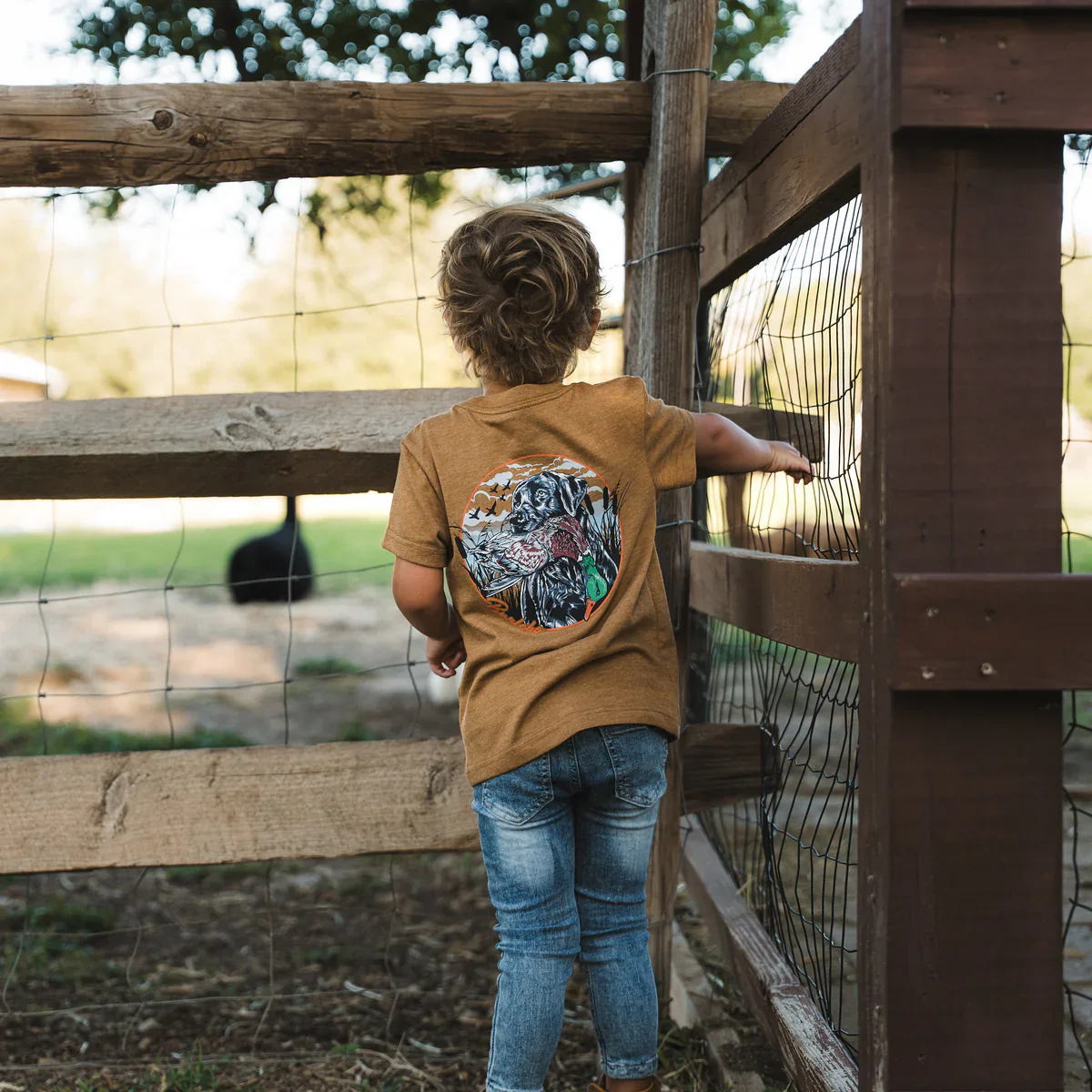 Boy's Burlebo Short Sleeve Tee Duck and Dogs Light Brown Y-SST-DKDG-LB - Image 4
