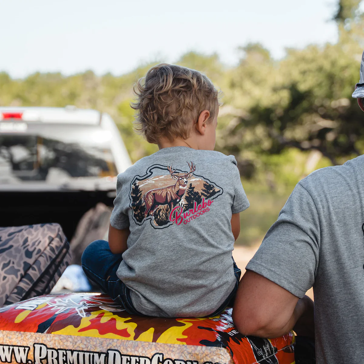 Boy's Burlebo Short Sleeve Tee Hill Country Buck Dark Heather Grey Y-SST-HCBK-DHG - Image 4