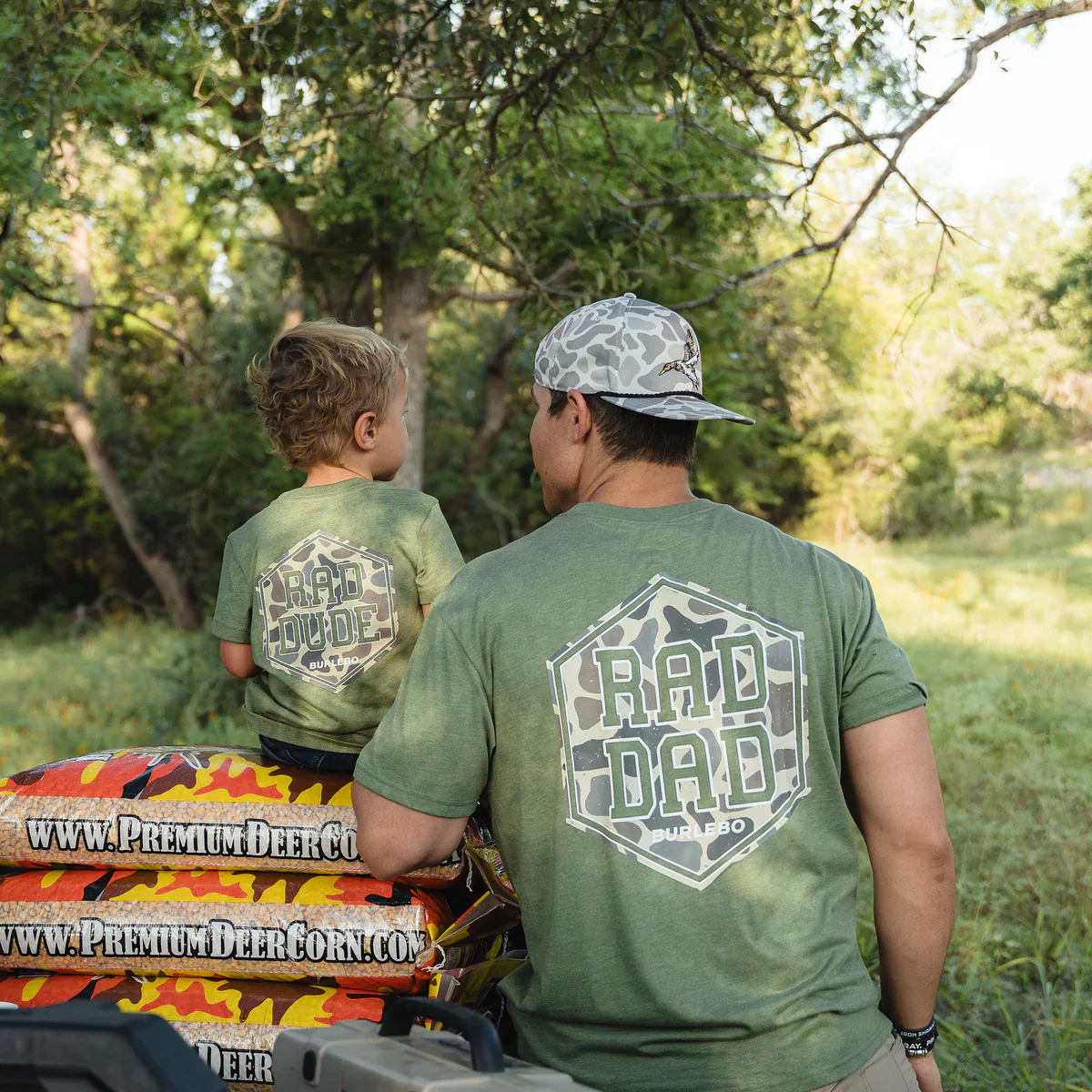 Boy's Burlebo Short Sleeve Tee Rad Dude Deer Camo Heather Olive Y-SST-DUDDC-HO - Image 4