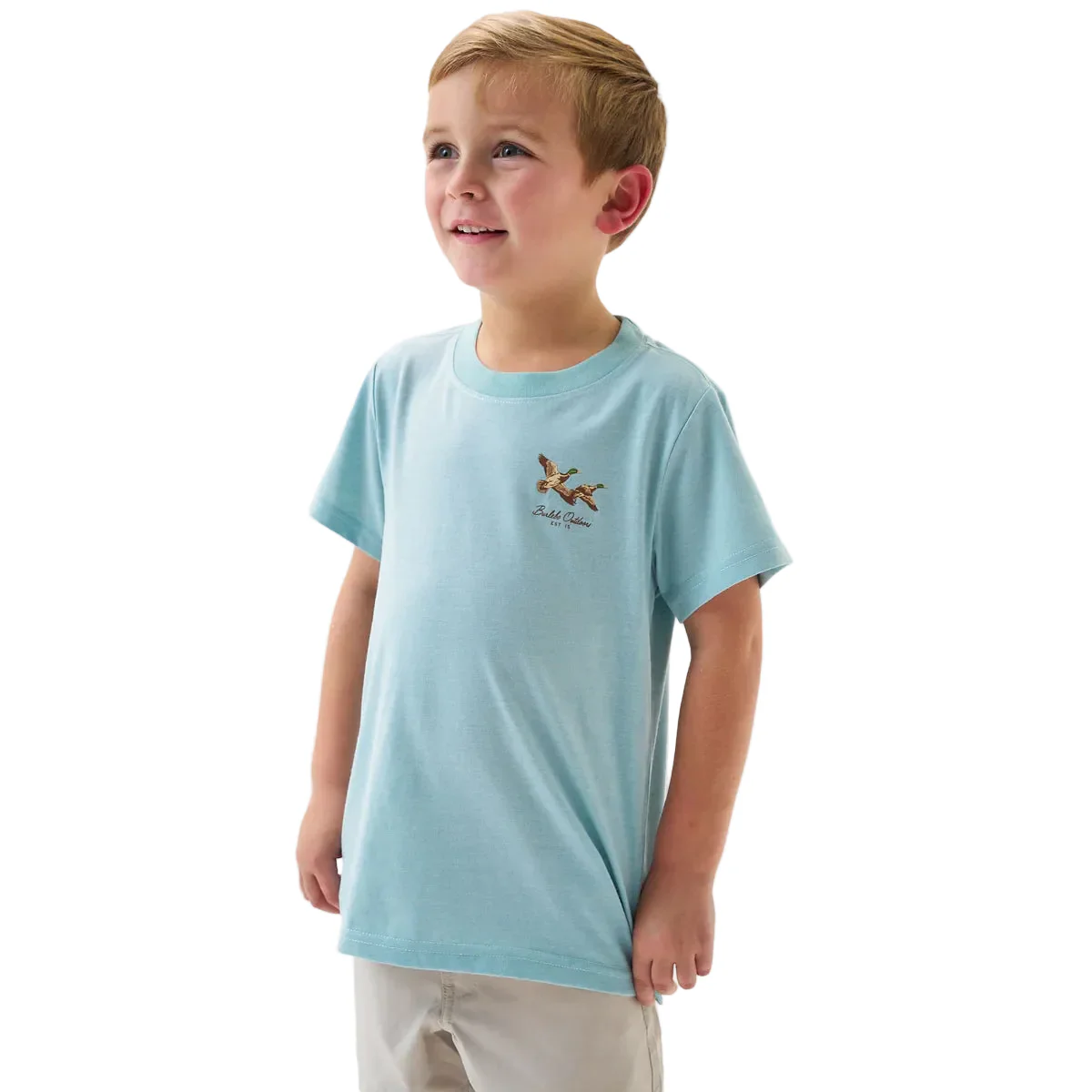 Boy's Burlebo Sky Blue Flying Mallards Short Sleeve T-shirt Y-SST-FM-SB - Image 2