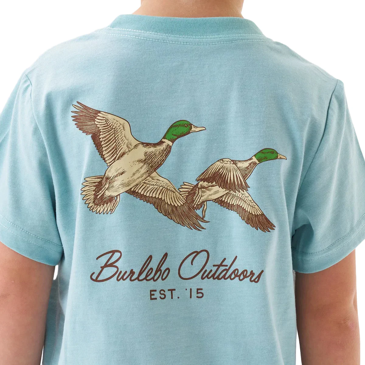 Boy's Burlebo Sky Blue Flying Mallards Short Sleeve T-shirt Y-SST-FM-SB - Image 3