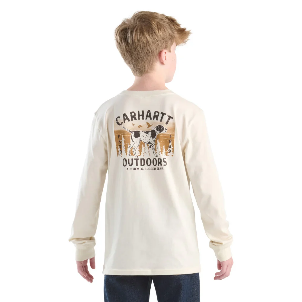 Boy's Carhartt Long Sleeve Dog Pocket T-shirt CA6760-CA35
