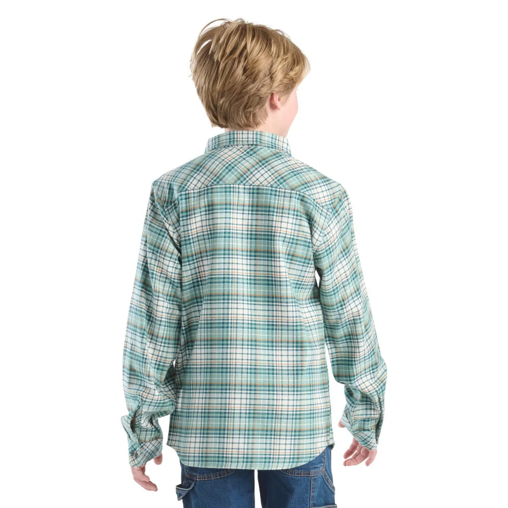 Boy's Carhartt Long- Sleeve Flannel Button-Front Shirt CE8211-GH5 - Image 2