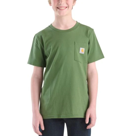 Boy's Carhartt Short Sleeve Duck Pocket T-shirt CA6743-GL9 - Image 2