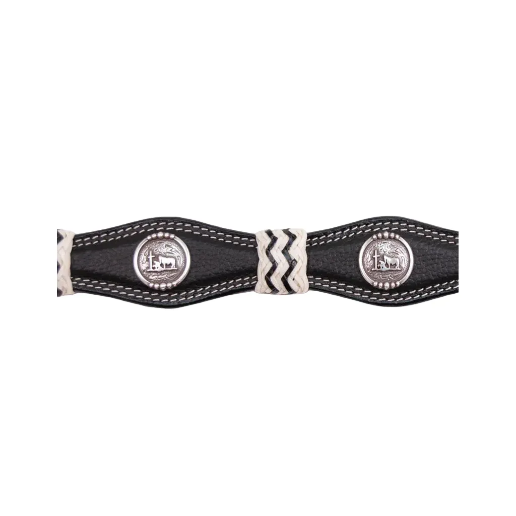Boy's Cowboy Chrome Black Rawhide Remuda Belt 881 - Image 3