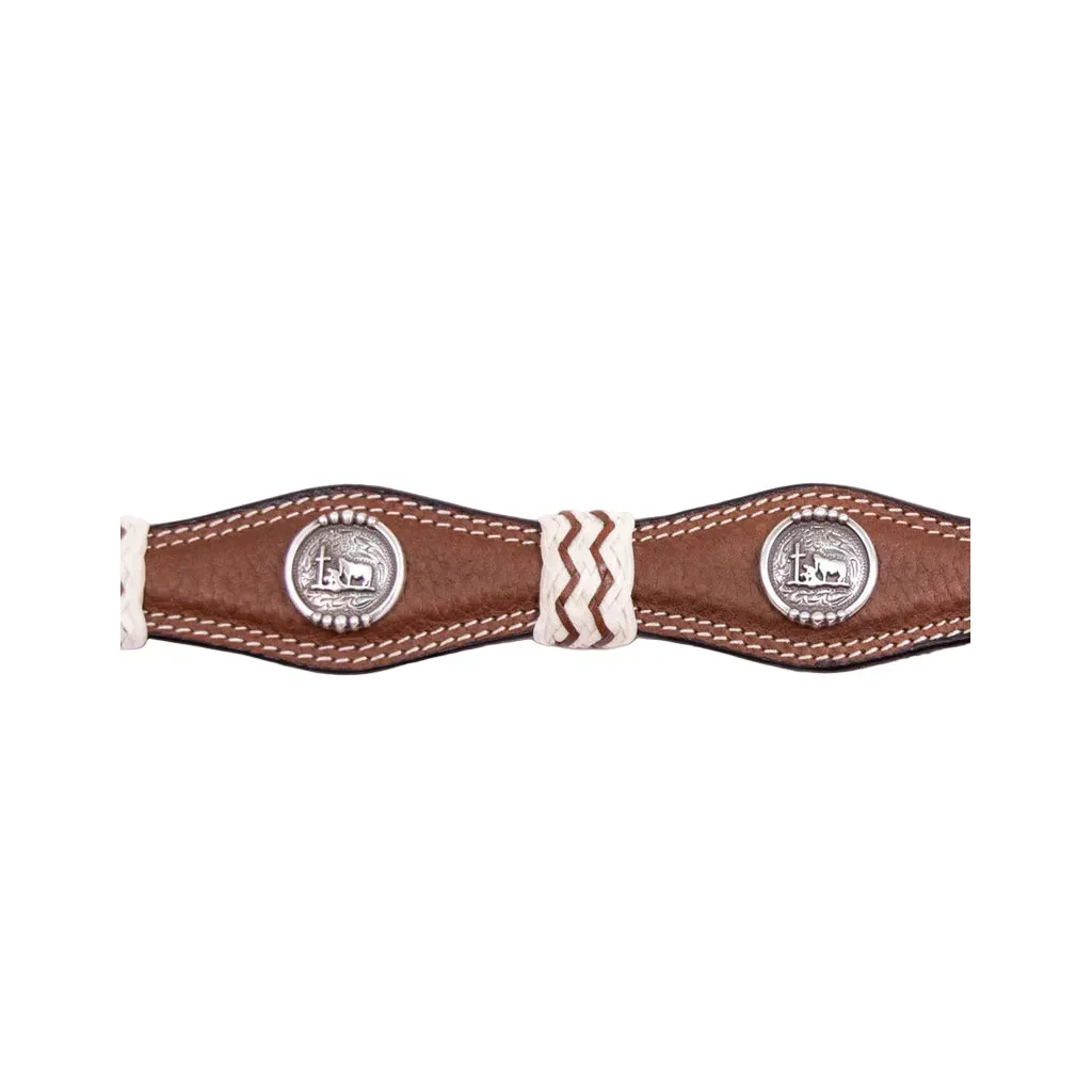 Boy's Cowboy Chrome Brown Rawhide Remuda Belt 885 - Image 3