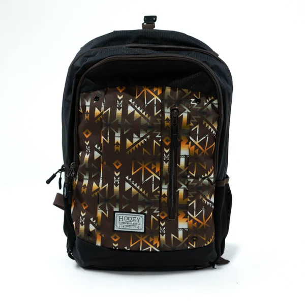 Boy's Hooey Brown, Black and Orange Aztec Backpack BP072BRBK