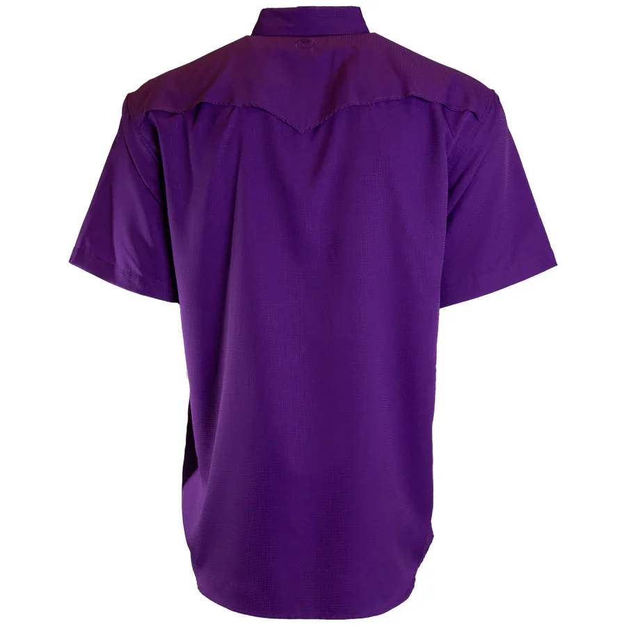 Boy's Hooey "SOL" Purple Short Sleeve Button Up HT1760PL-Y - Image 2