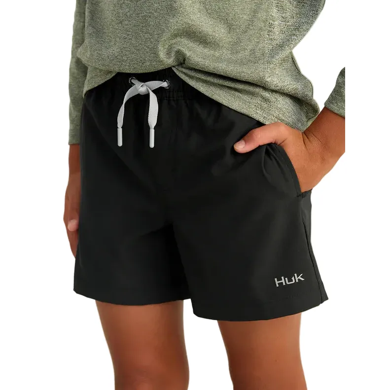 Boy's Huk Black Pursuit Volley Swim Shorts H7200016-001 - Image 4